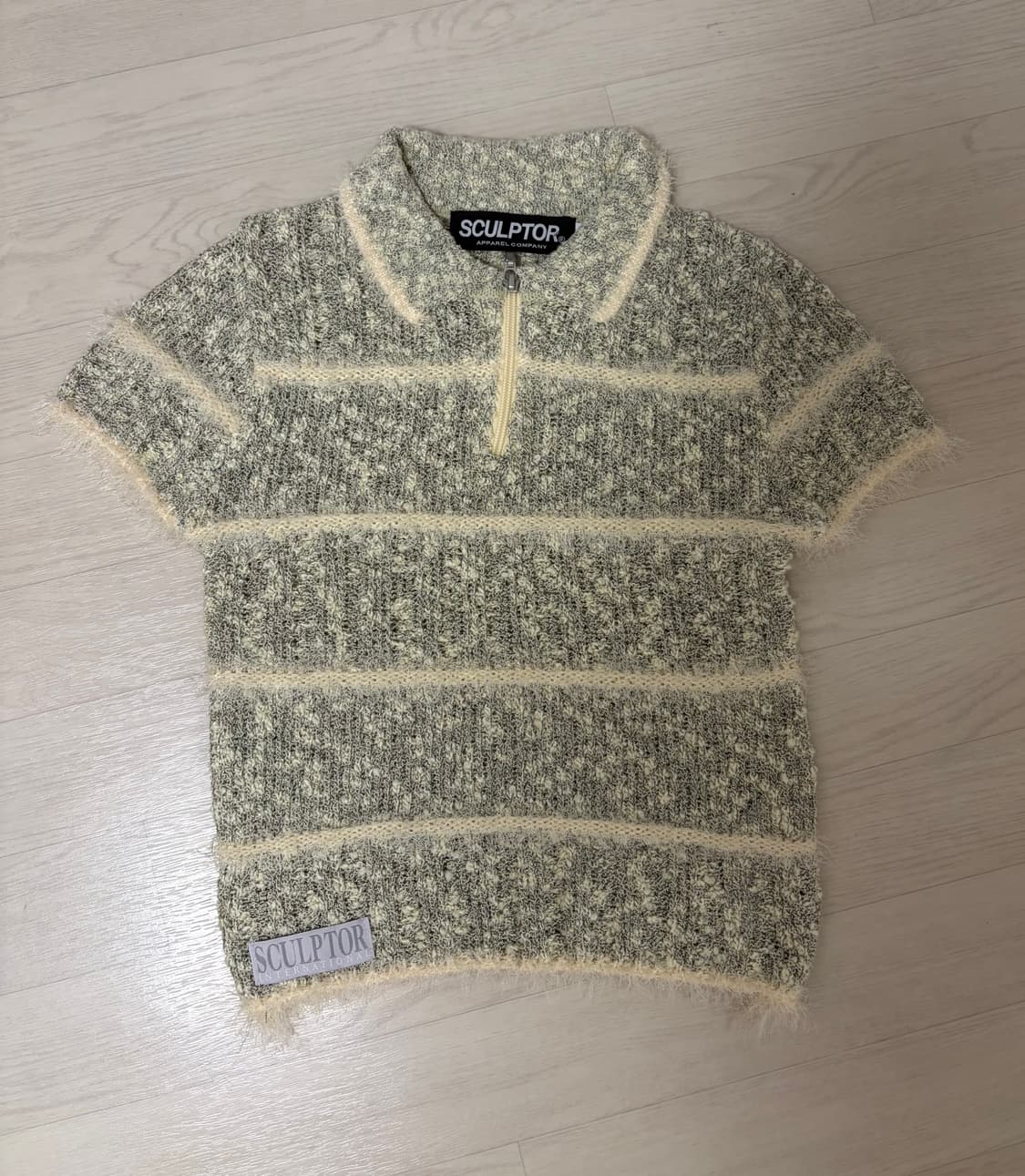 스컬프터 Mixed Yarn Collared Top 상품이미지1