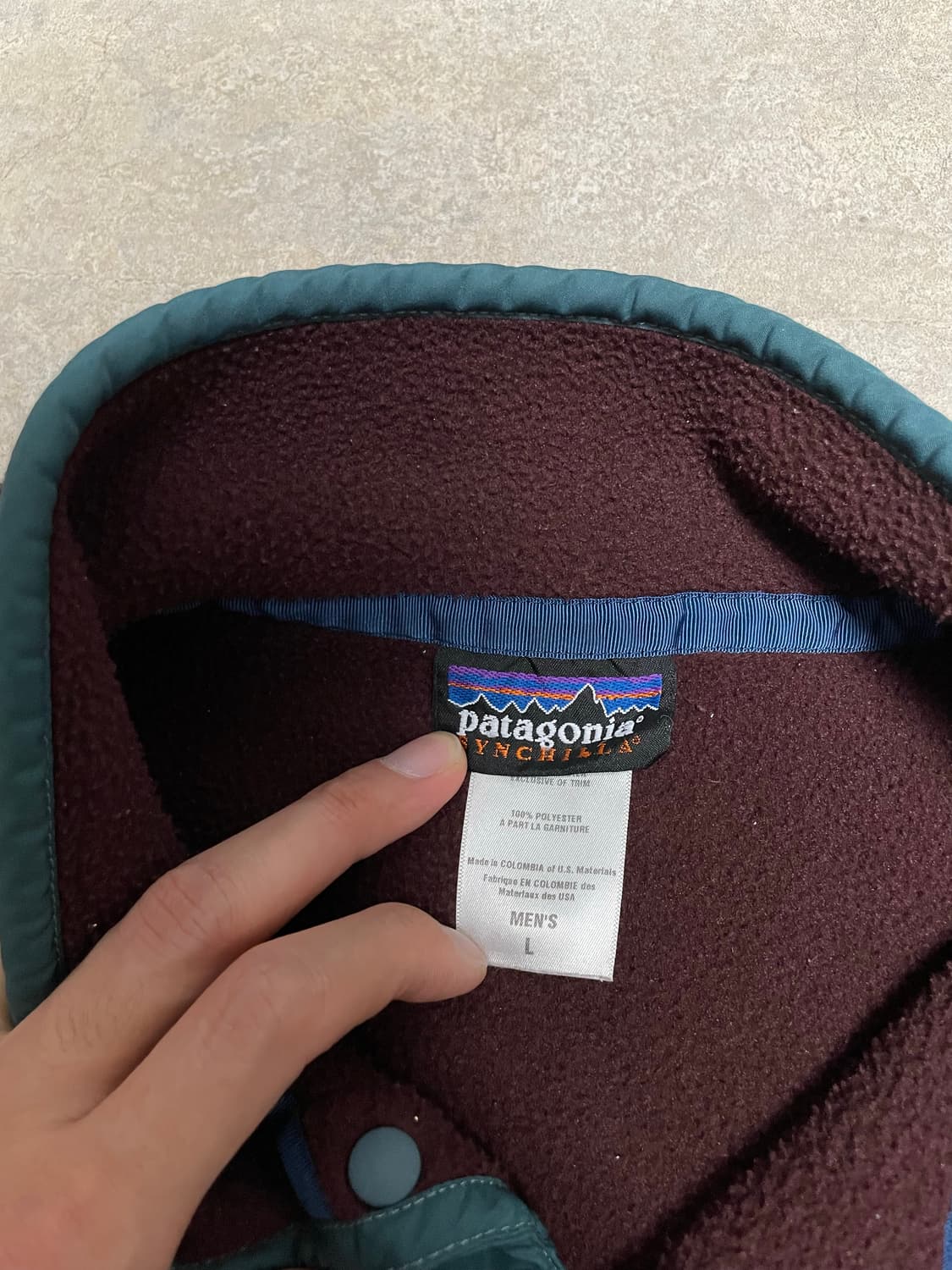 빈티지 파타고니아 신칠라 플리스 옵시디언 플럼 상품이미지3
