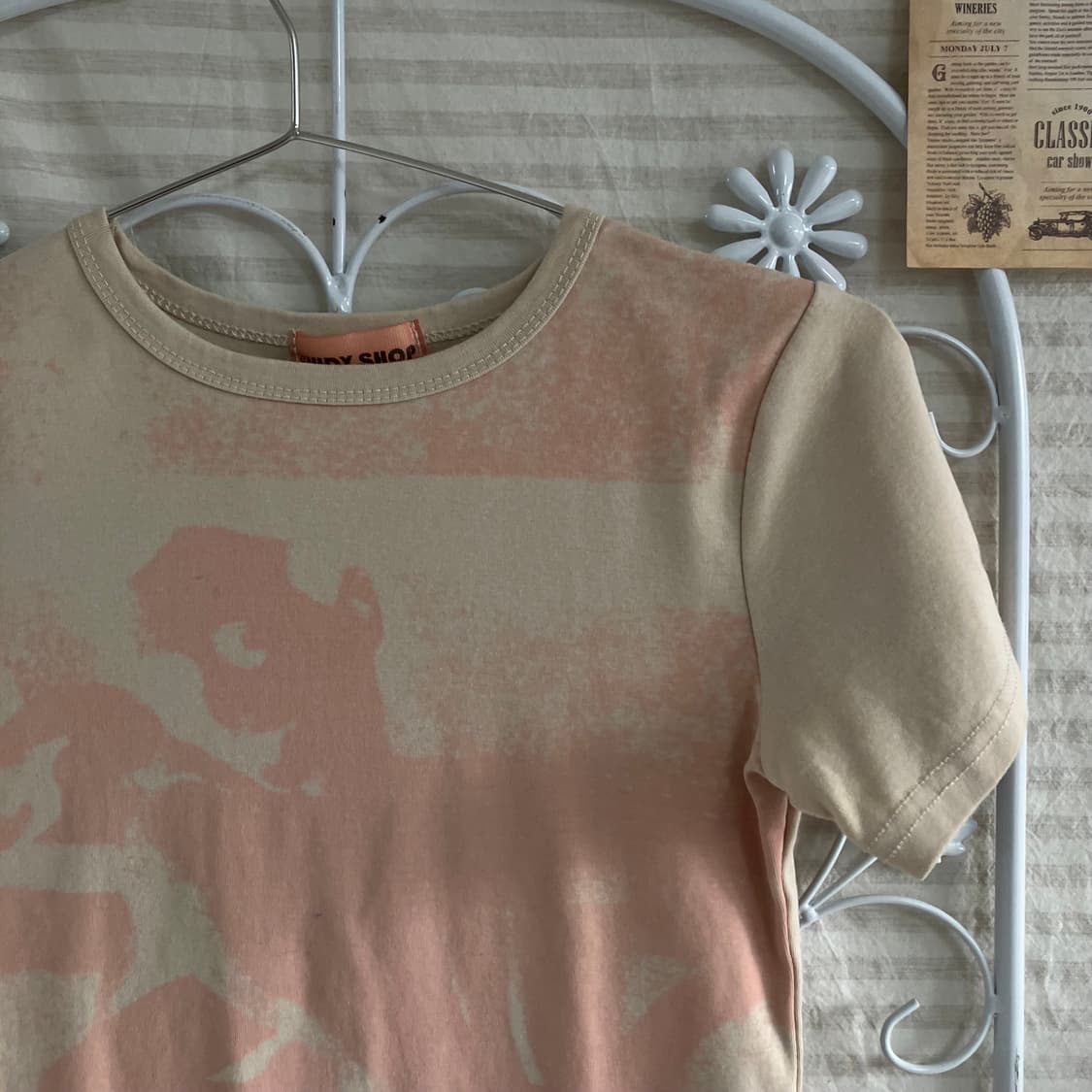 빈티지 딸기 우유 쉐도우 반팔 913 y2k 스트릿 모리 갸루 일본빈티지 상품이미지2