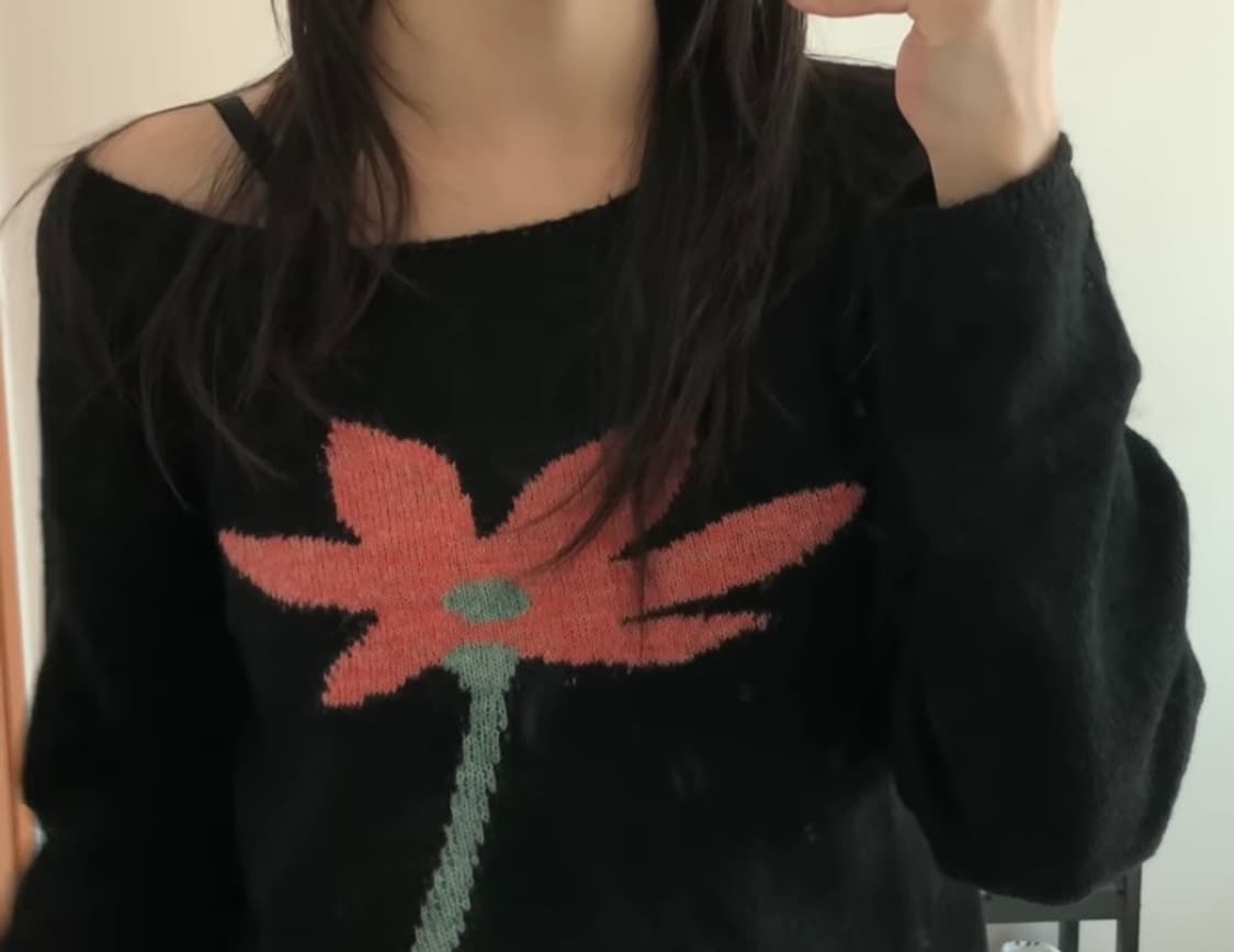 시스에이 모헤어 플라워니트 상품이미지1