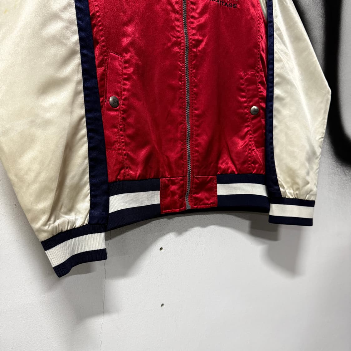 Everlast USA 헤리티지 올드스쿨 배색 자수 집업 바시티 자켓 상품이미지5