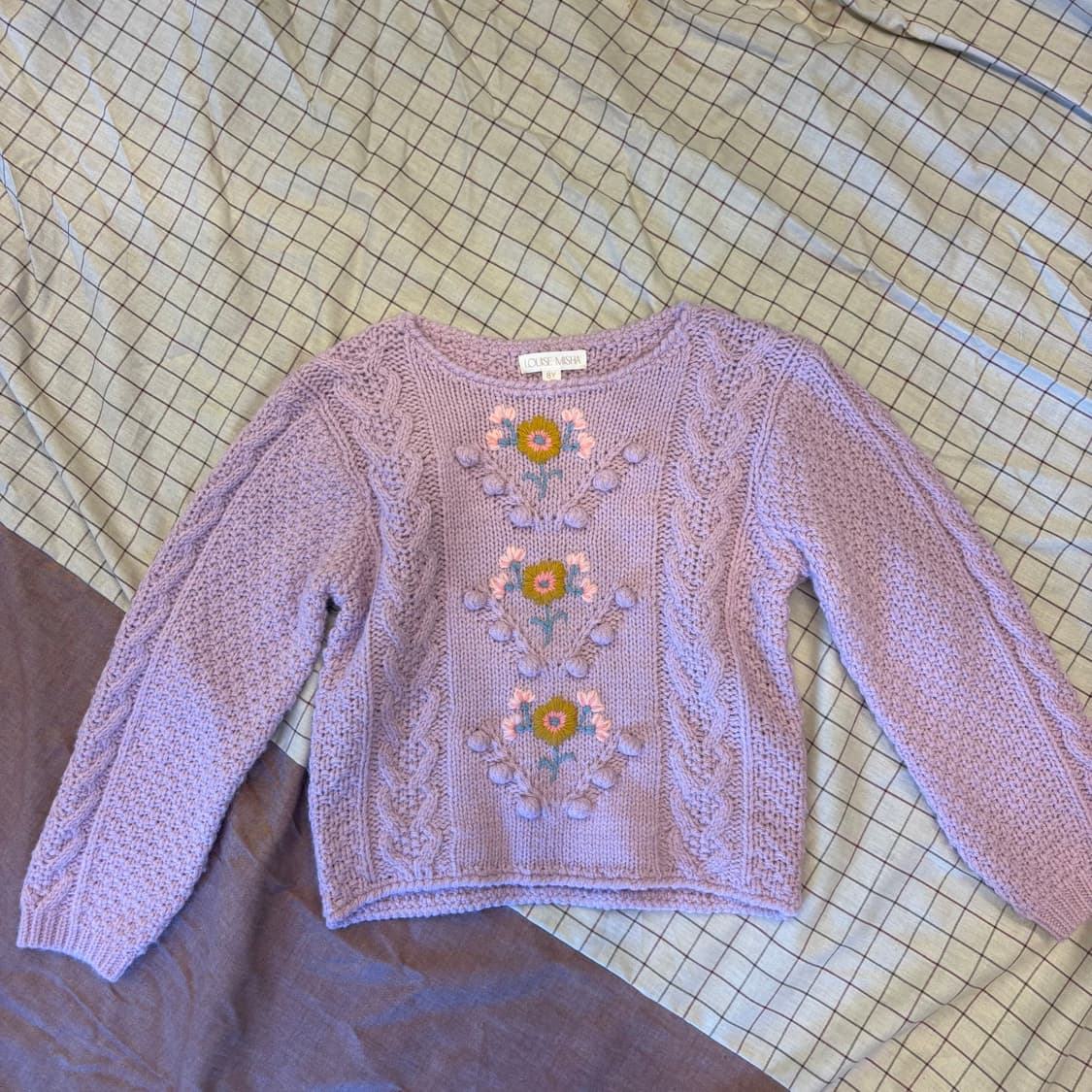 루이스미샤 24fw 자수 스웨터 핑크(8y)   상품이미지2