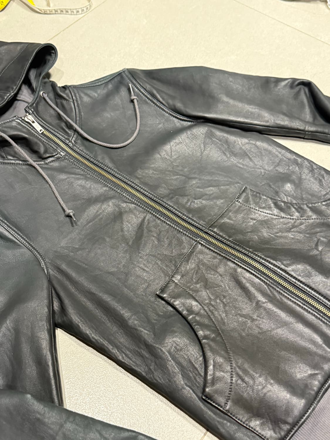 히스테릭 글래머 아카이브 양 가죽 후드 집업 자켓 상품이미지2