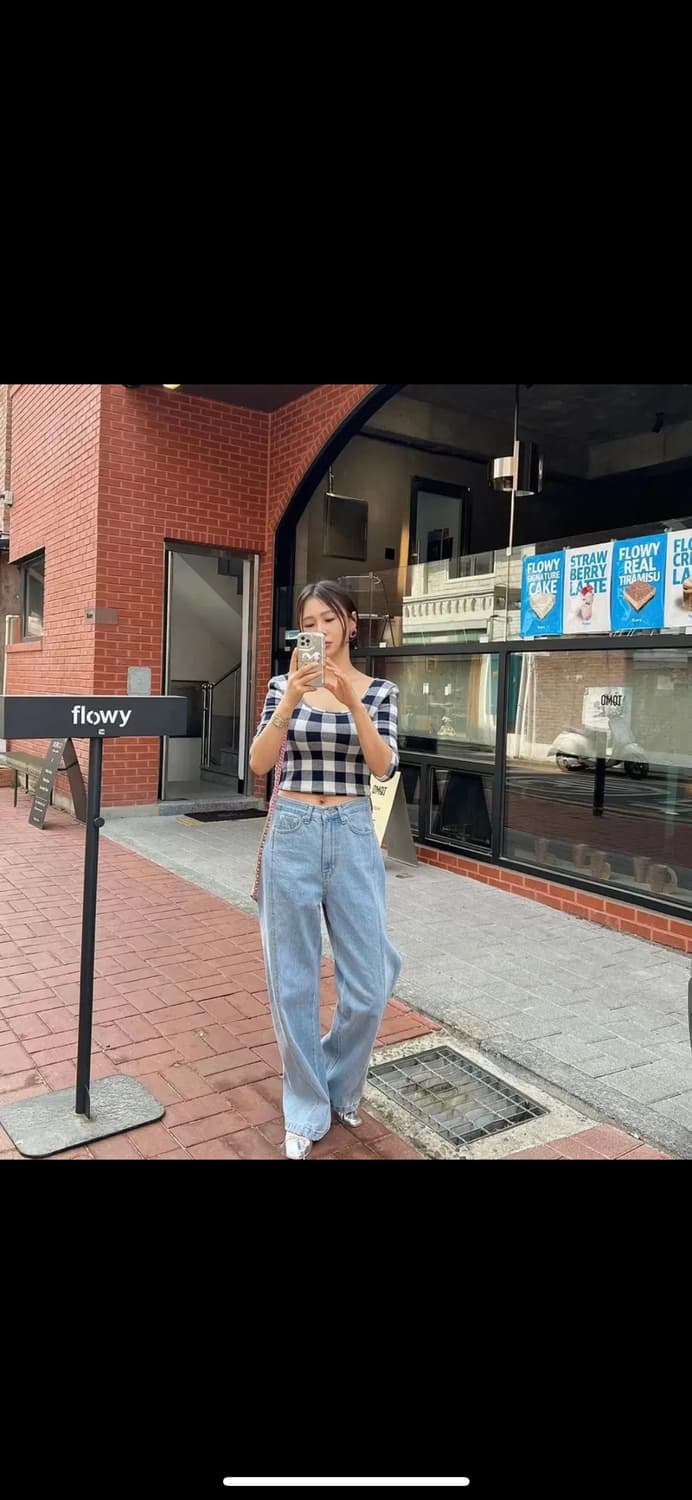 살롱드매그 8051 절개 와이드 데님 팬츠 s 상품이미지2