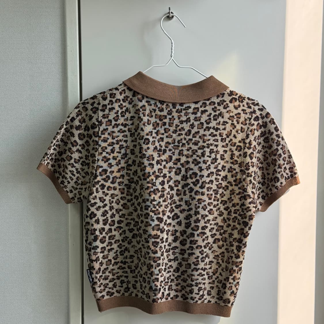 스컬프터 레오파드 반팔 니트 상품이미지2