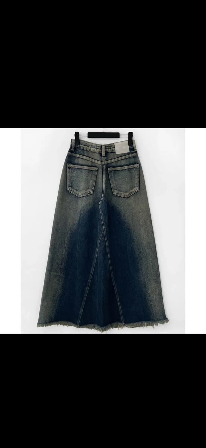 므넴 헨니 시와 데님 롱스커트 진청 s 상품이미지4