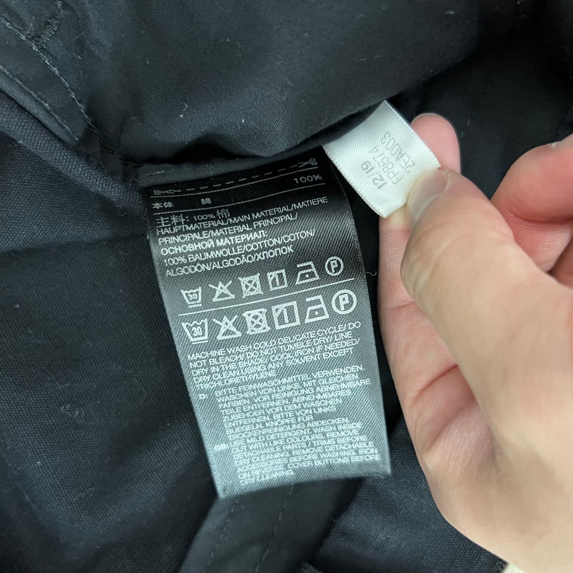 Y-3 블랙 코튼 캔버스 와이드 벌룬 워크 팬츠 상품이미지7