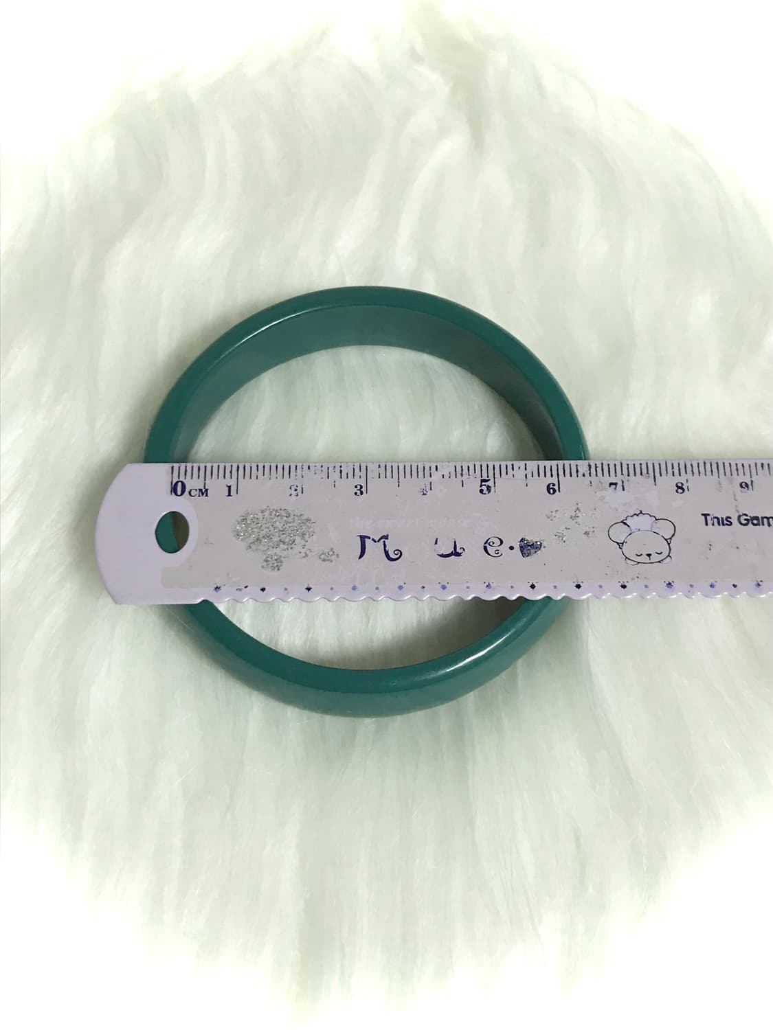 빈티지 y2k 딥터콰이즈 청록 뱅글 팔찌 상품이미지3