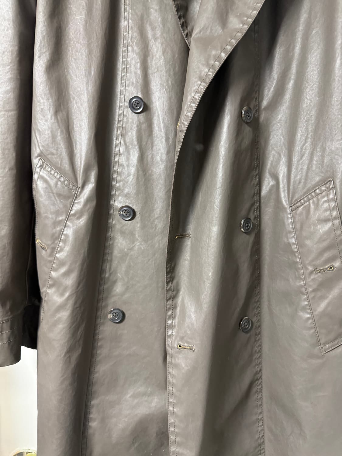 유스 더블 브레스티드 코트 브라운 M 상품이미지3