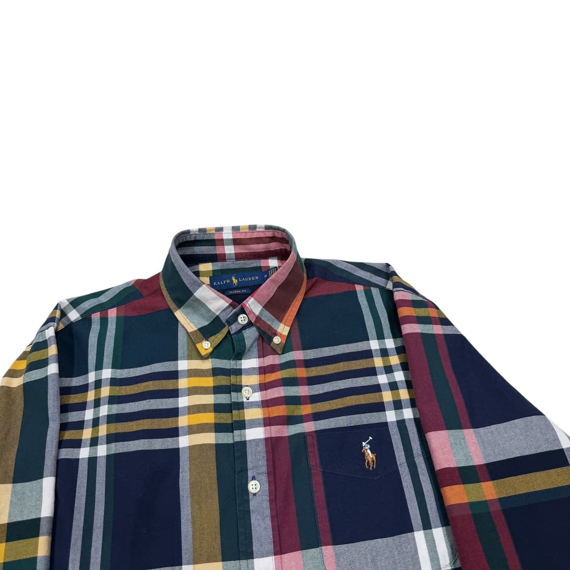 폴로 랄프로렌 신형 QR 클래식핏 플라이드 옥스포드 체크셔츠 남방 M 상품이미지2