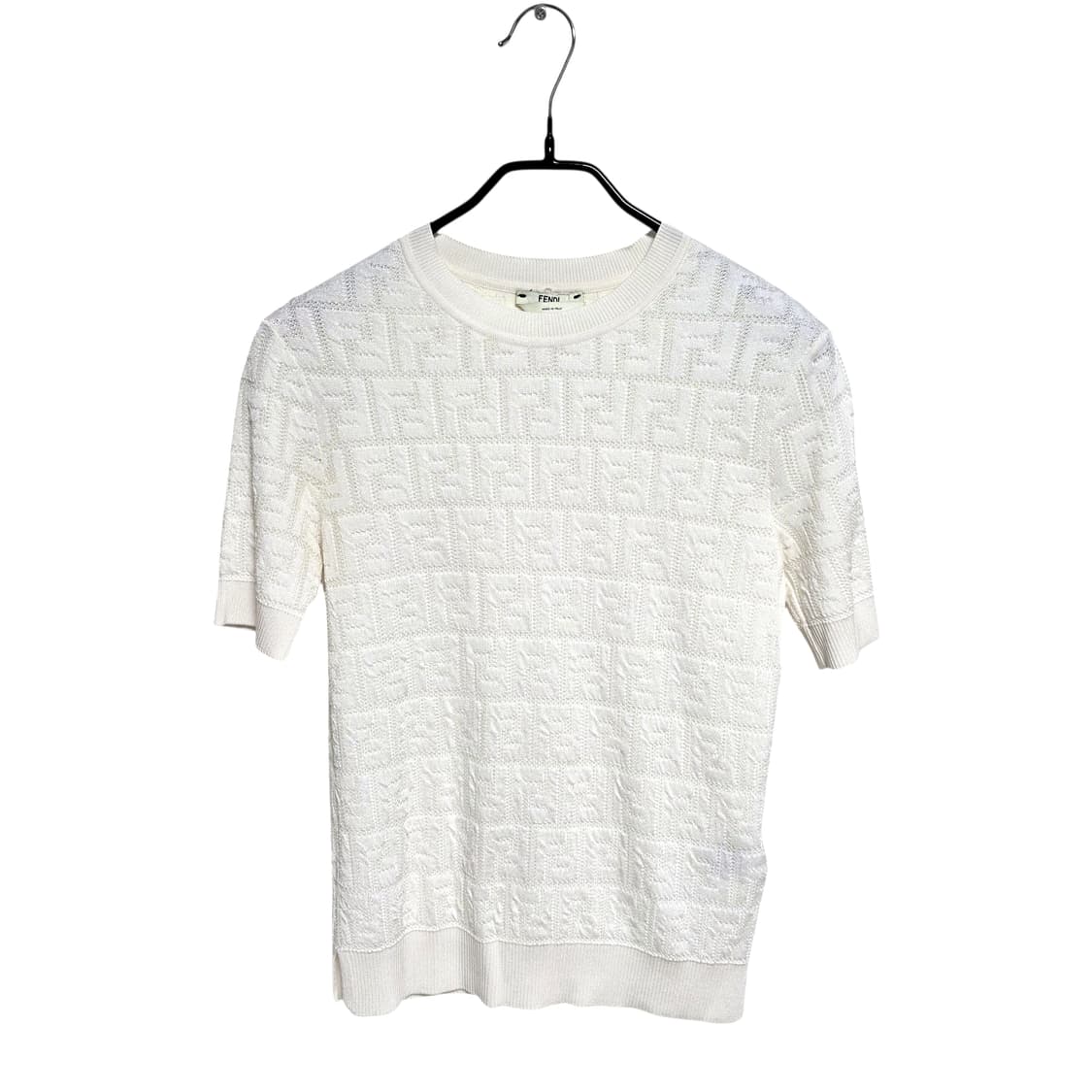 펜디 여성 FF 자가드 올오버 텍스처드 반팔니트 상품이미지1