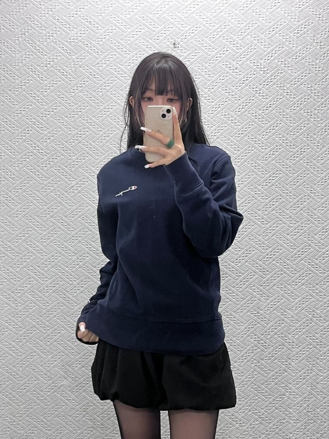 챔피온 리버스위브 모던 캐주얼 자수로고 맨투맨 M C10747 상품이미지2