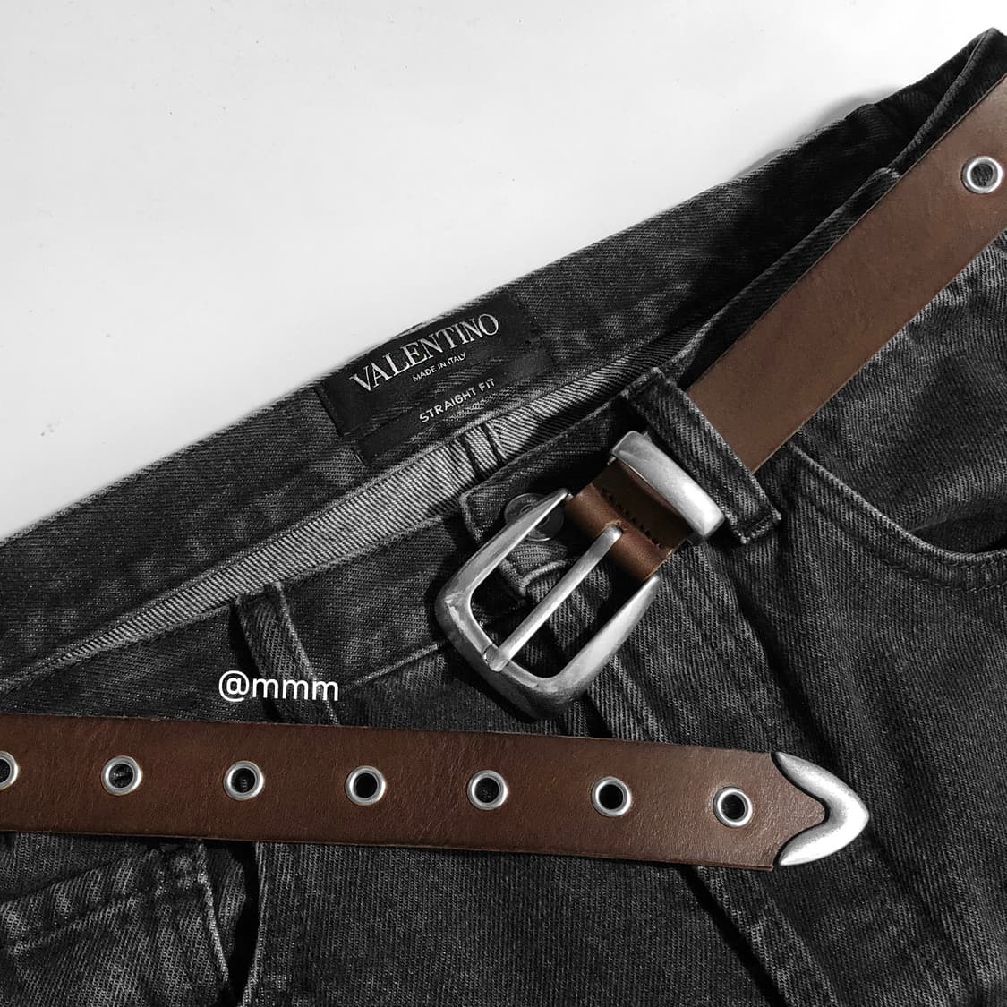 [Unisex] 아일렛 웨스턴 레더 벨트 브라운 상품이미지6