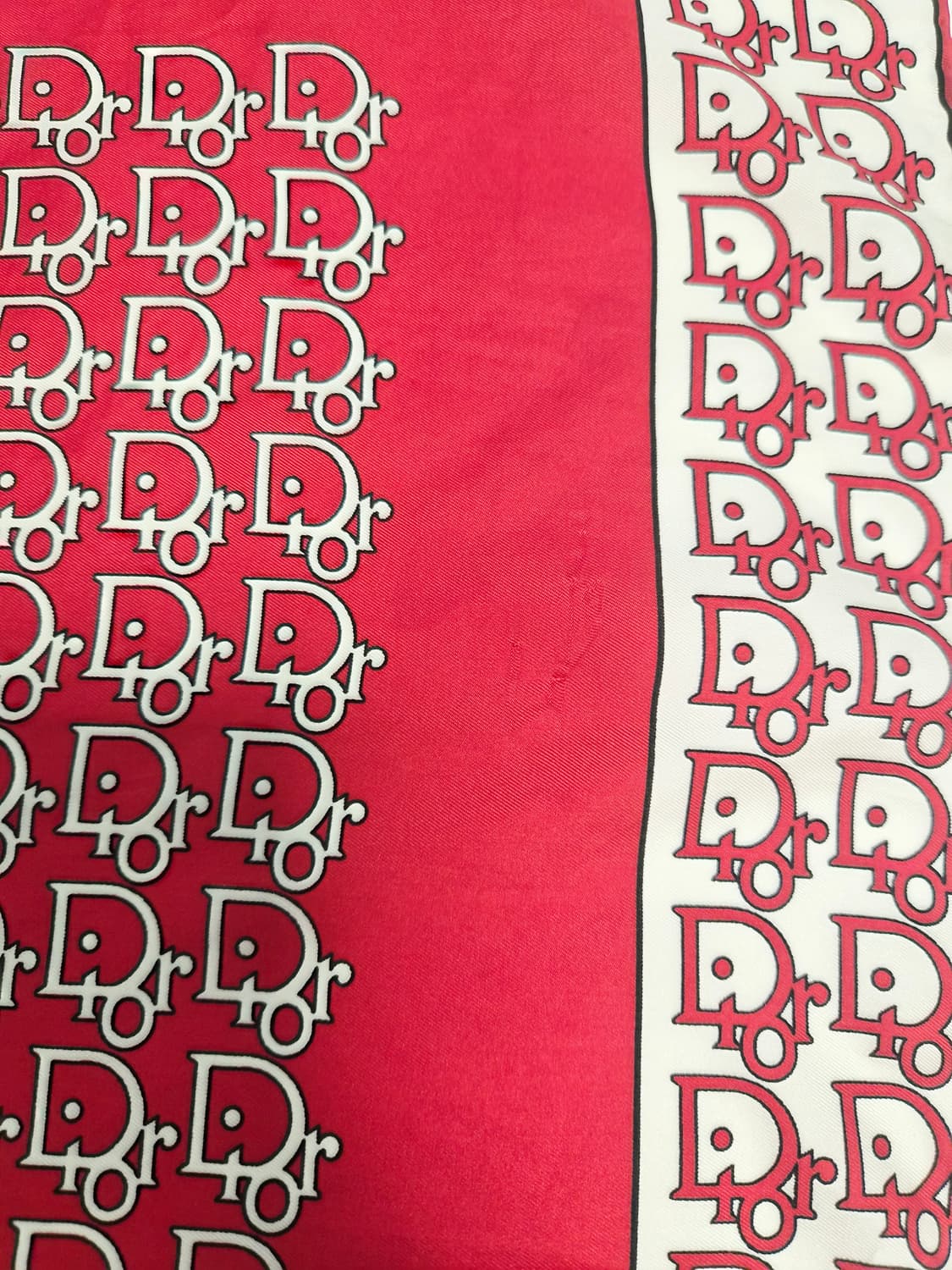 디올 오블리크 레드 실크 스카프 머플러 상품이미지7