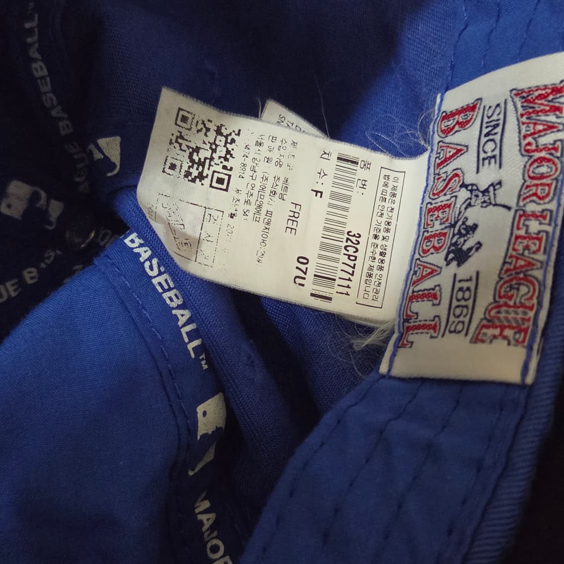 mlb la 캡모자 팝니다 블루 블랙 상품이미지3