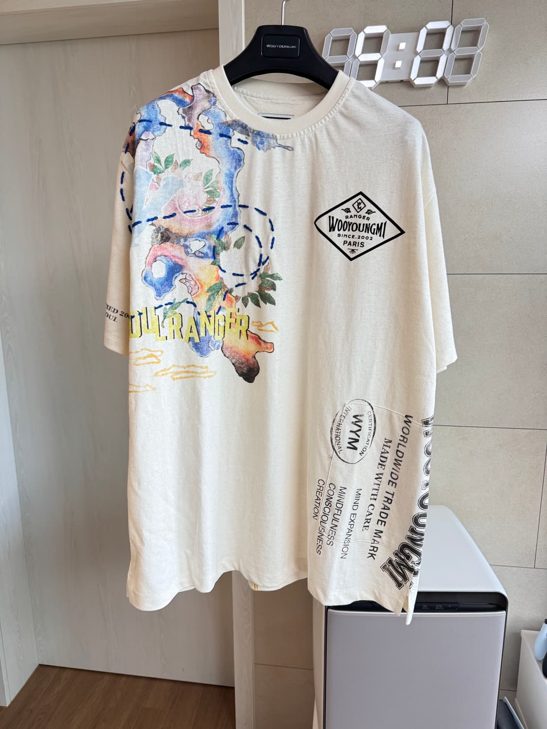 [새제품] 우영미 25ss 아이보리 그래픽 티셔츠 48 상품이미지4