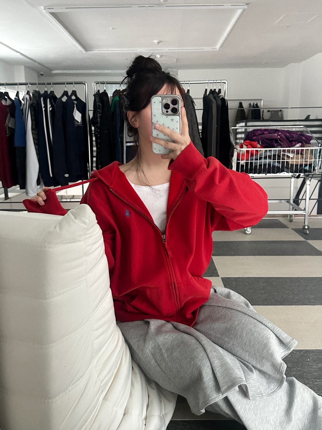 폴로 랄프로렌 레드 후드집업  상품이미지3