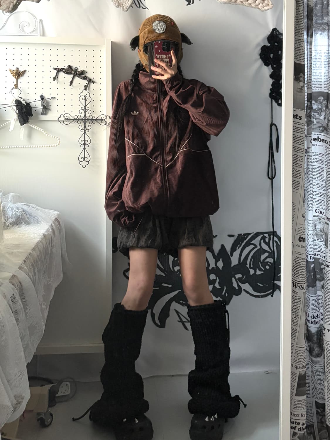 • Adidas Corduroy Burgundy Track Top 상품이미지4