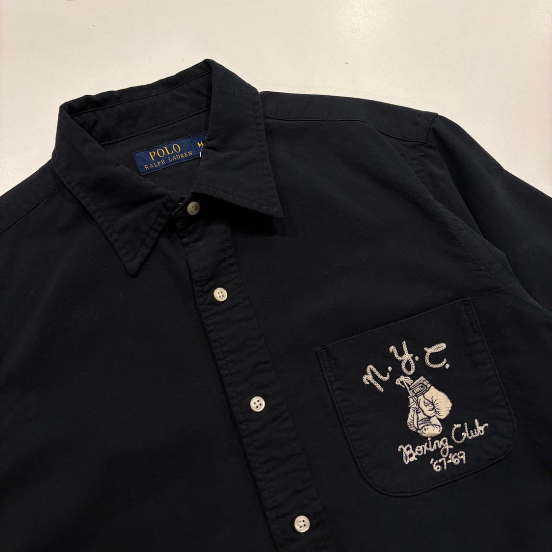 [M] 폴로 랄프로렌 NYC 복싱 클럽 블랙 셔츠 C867 상품이미지3
