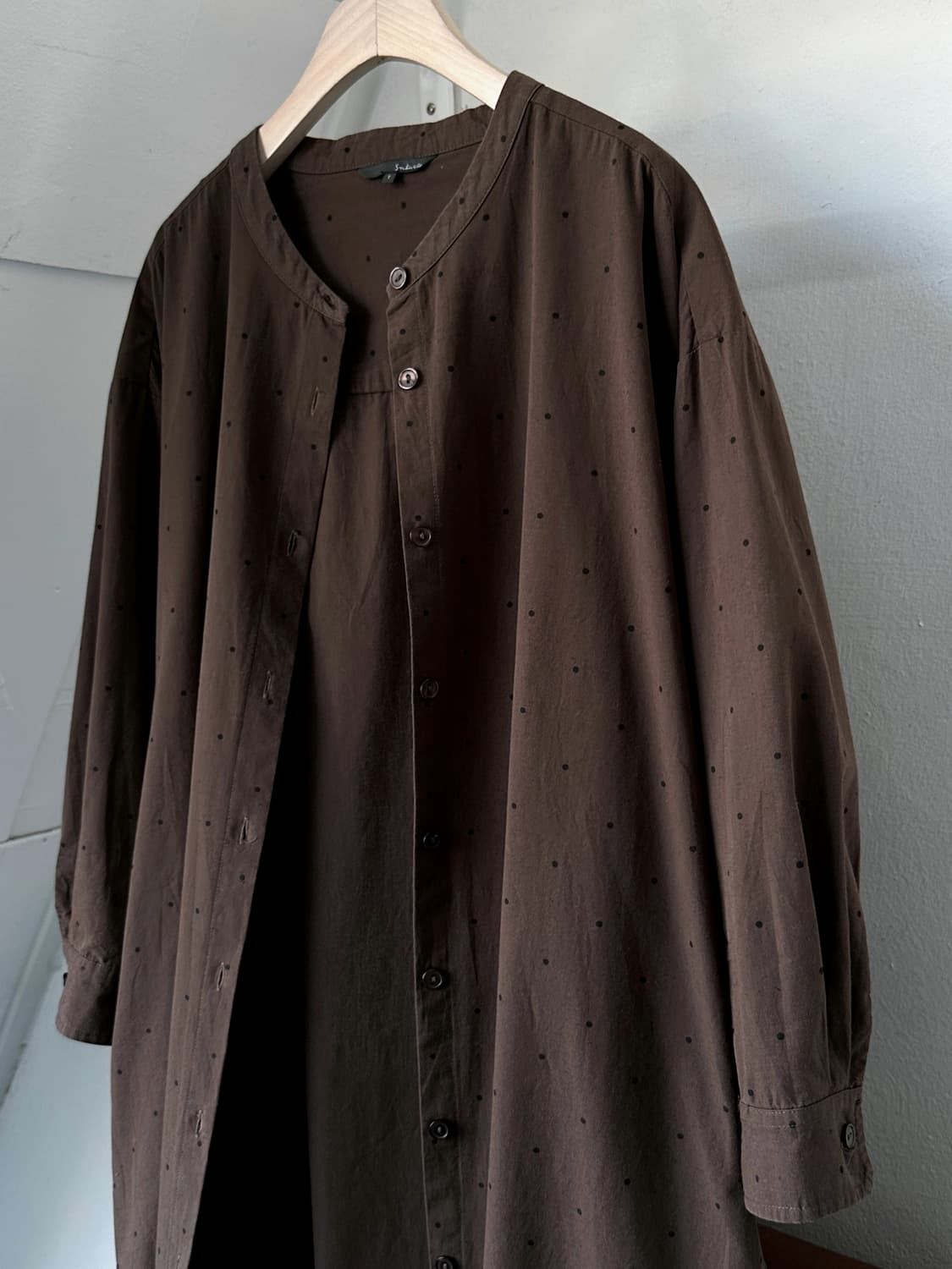Polka dots pattern cotton linen onepiece 상품이미지2
