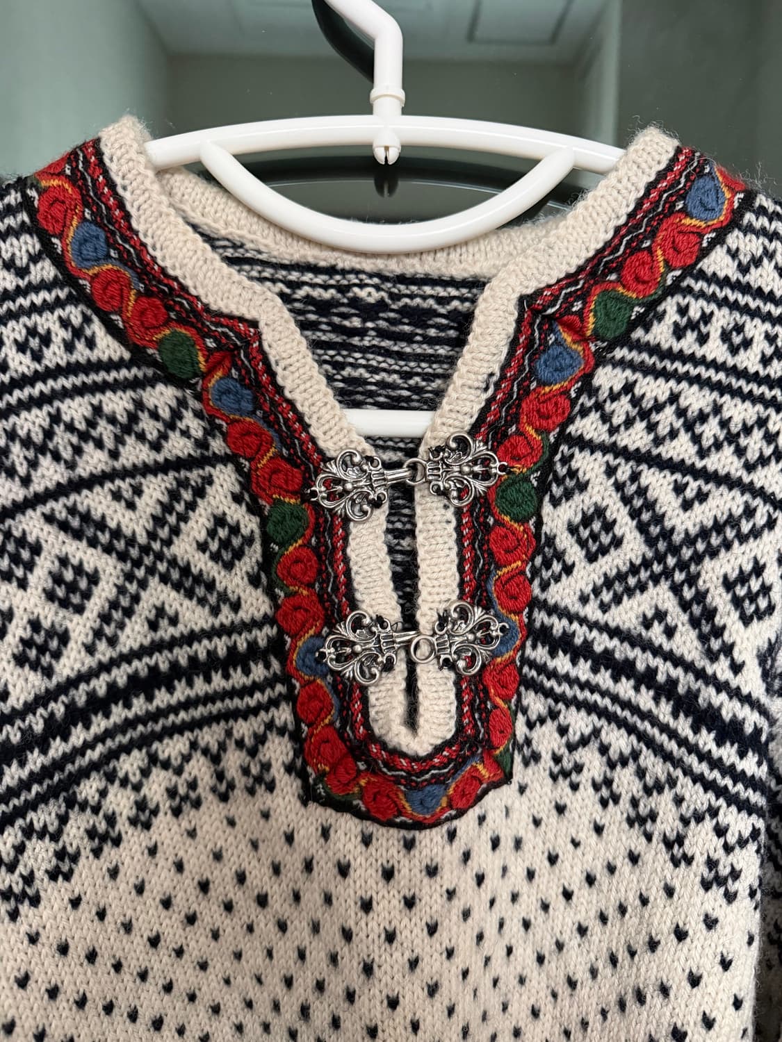 후크 에스닉 패턴 니트 상품이미지2