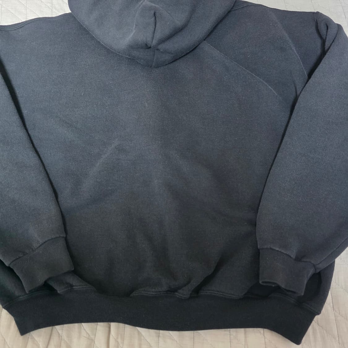 [XL] 90s 빈티지 러셀 애슬레틱 후드집업 블랙 ver.스테인 페이드 상품이미지6