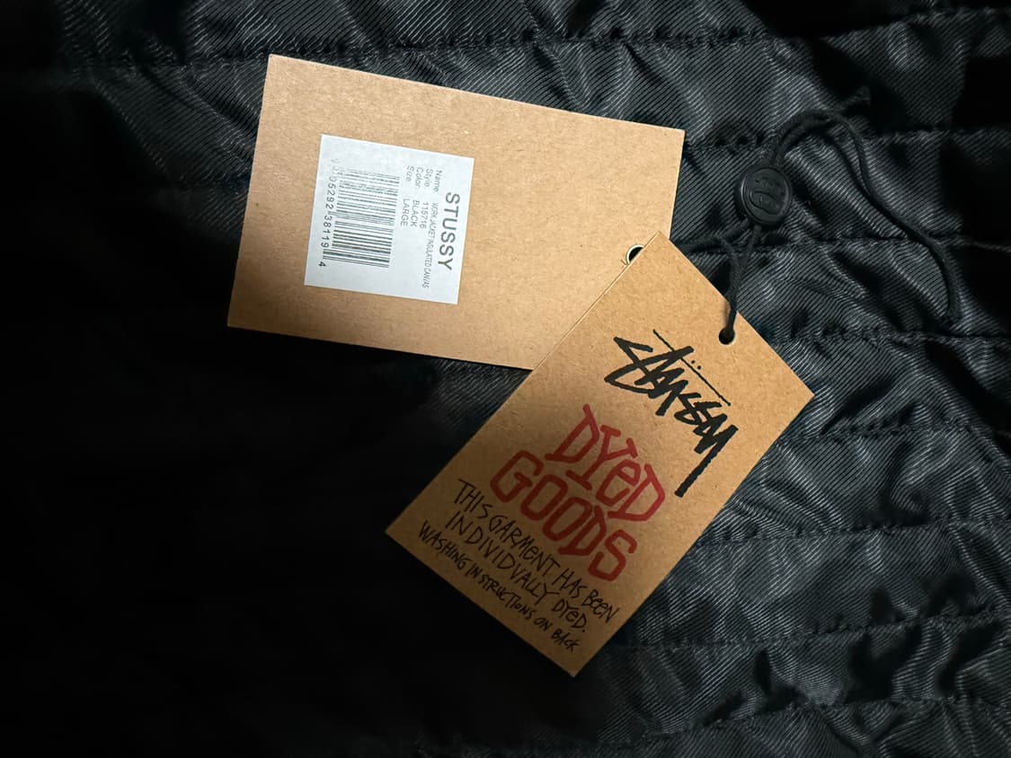 (새제품) 스투시 캔버스 워크 자켓 워시드블랙 L 상품이미지6