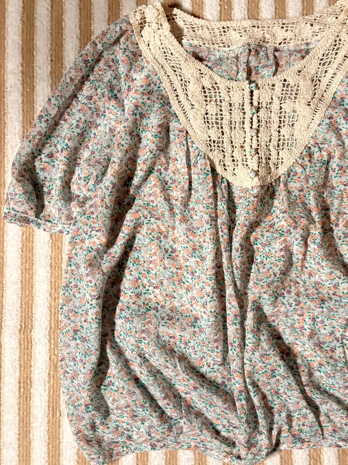 일본 빈티지 모리걸 레이스 블라우스 벌룬핏  상품이미지3