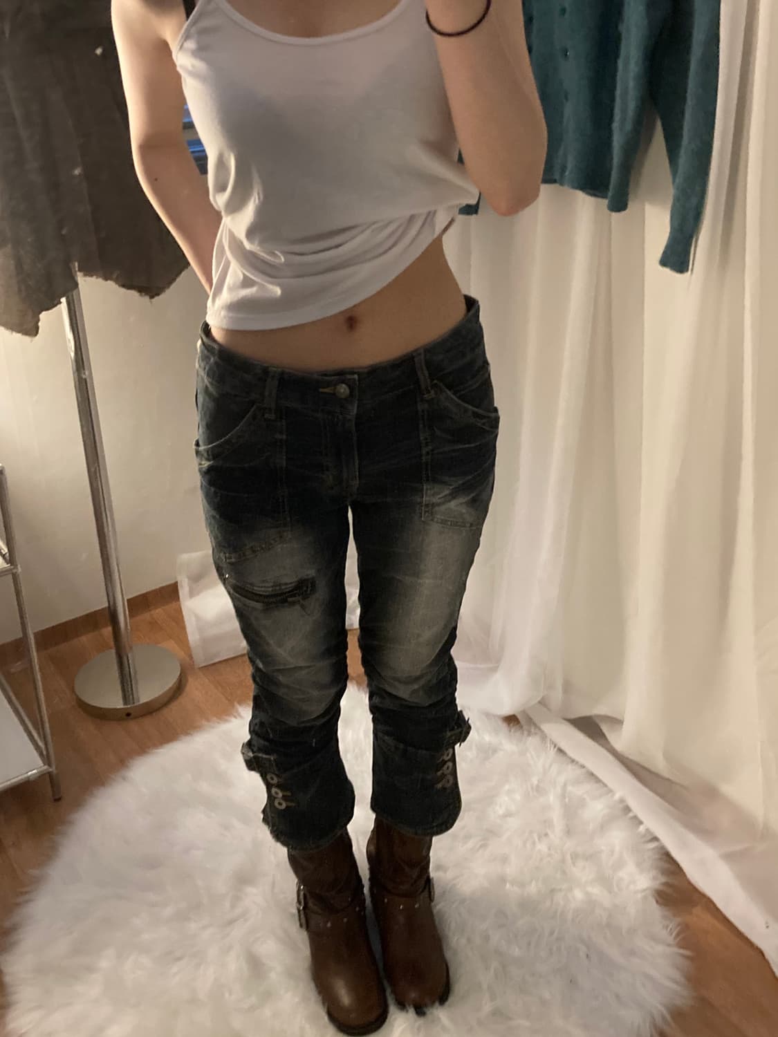 denim capri pants 상품이미지1