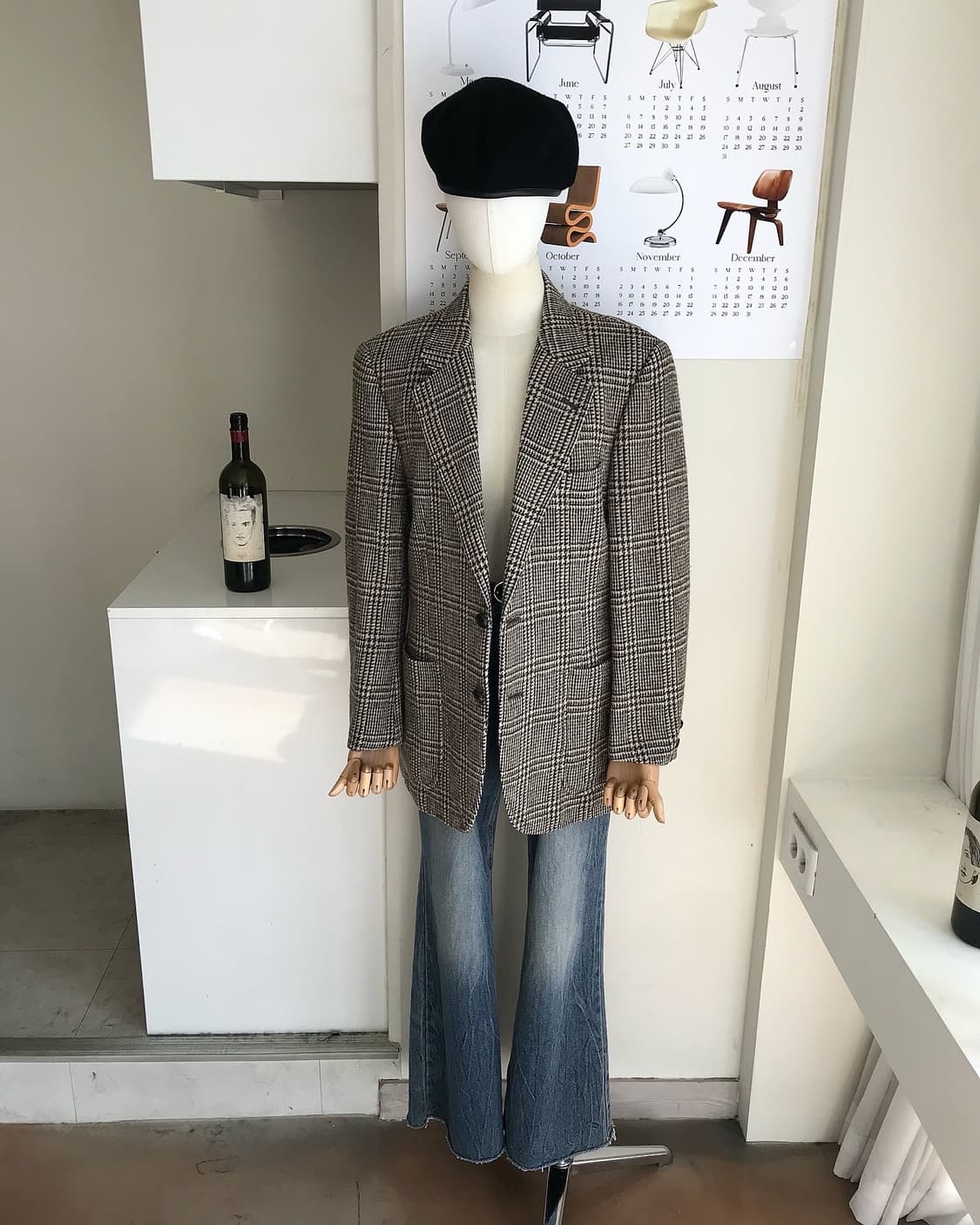 버버리 체크 울 블레이저 자켓 상품이미지3