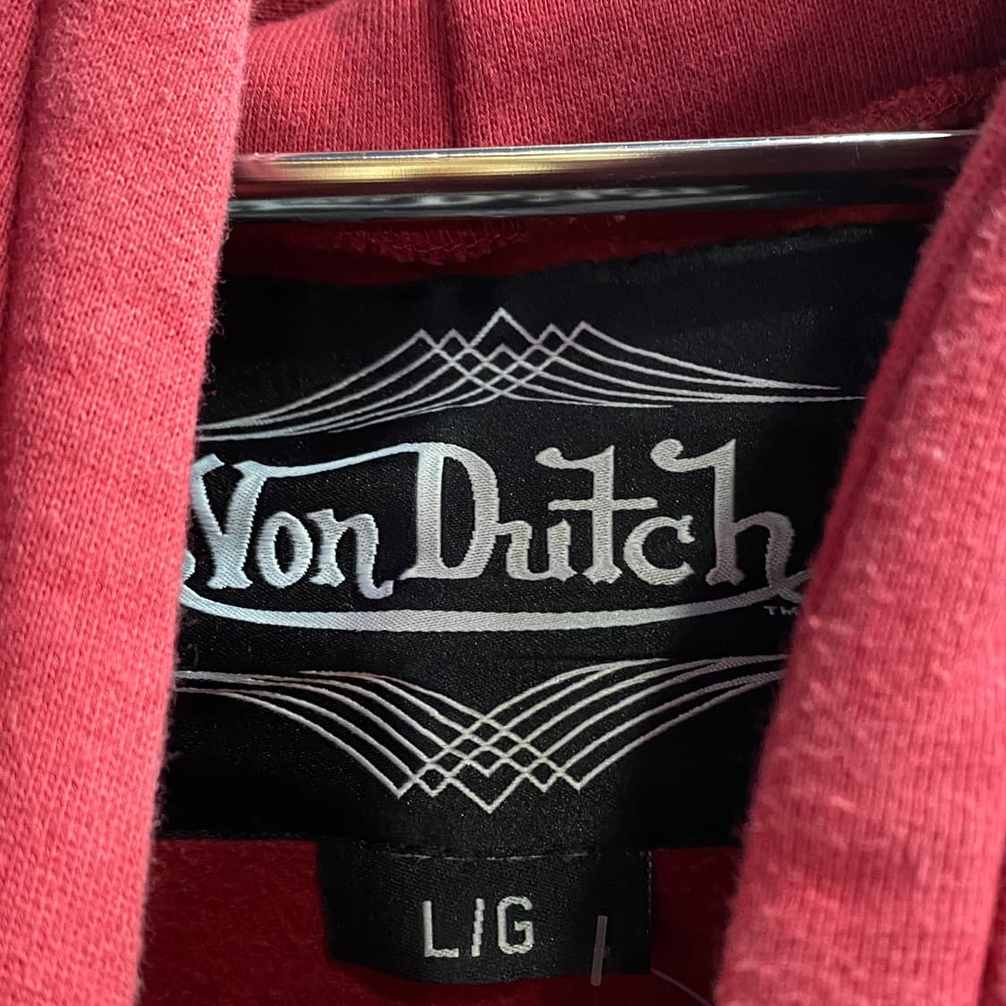 본더치 빅로고 버건디 후드티 B3339 상품이미지3