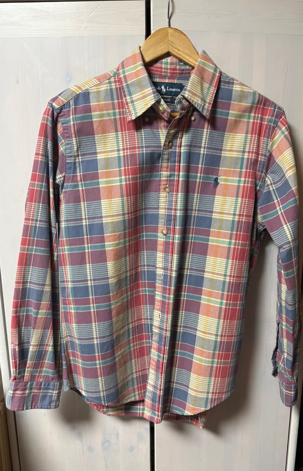 폴로 체크 코튼셔츠 M 상품이미지1