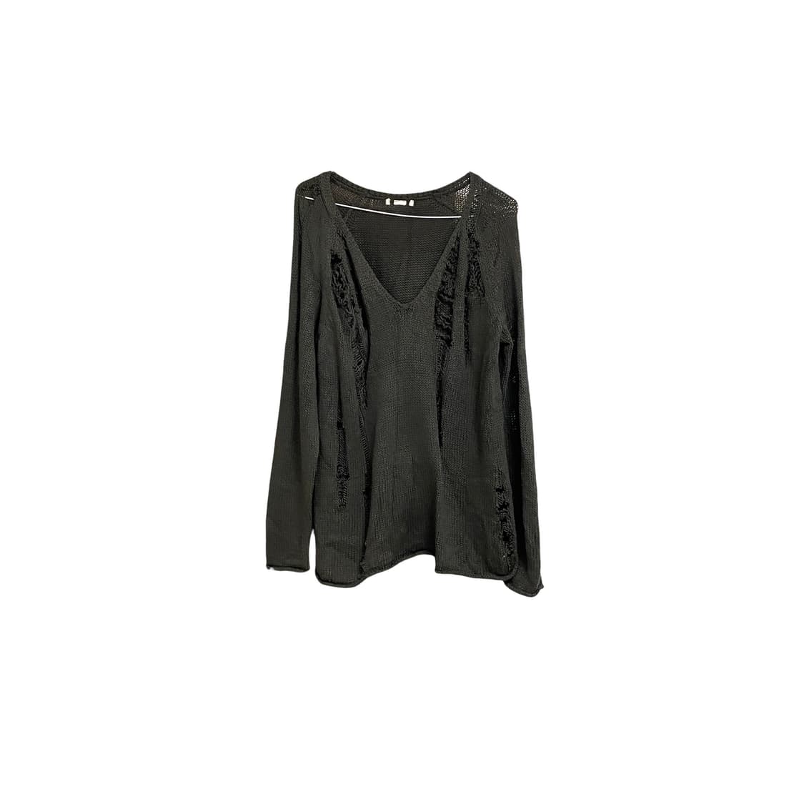 Deep khaki grunge damage knit 상품이미지1