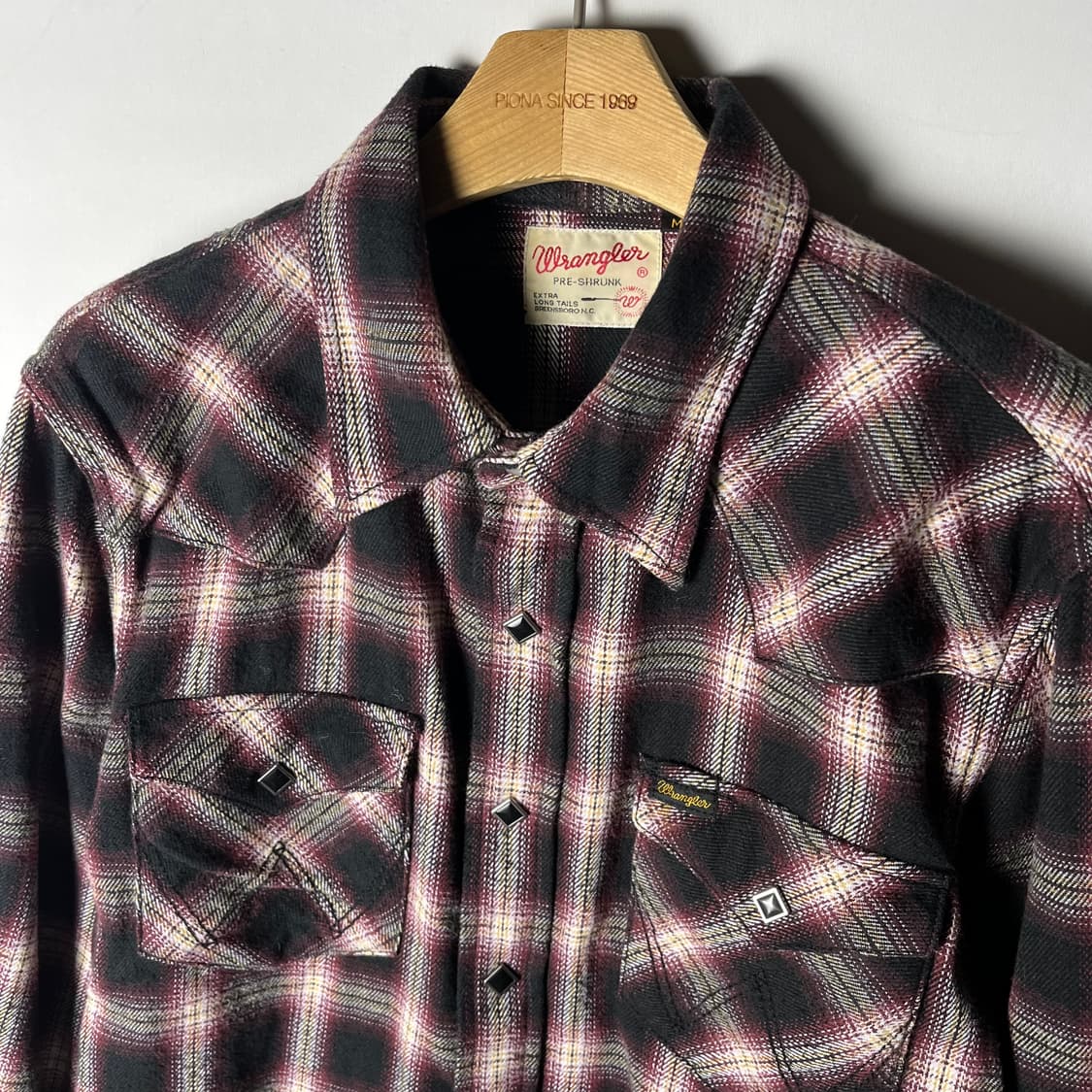 [Wrangler] 랭글러 다이아버튼 체크 웨스턴셔츠 상품이미지2