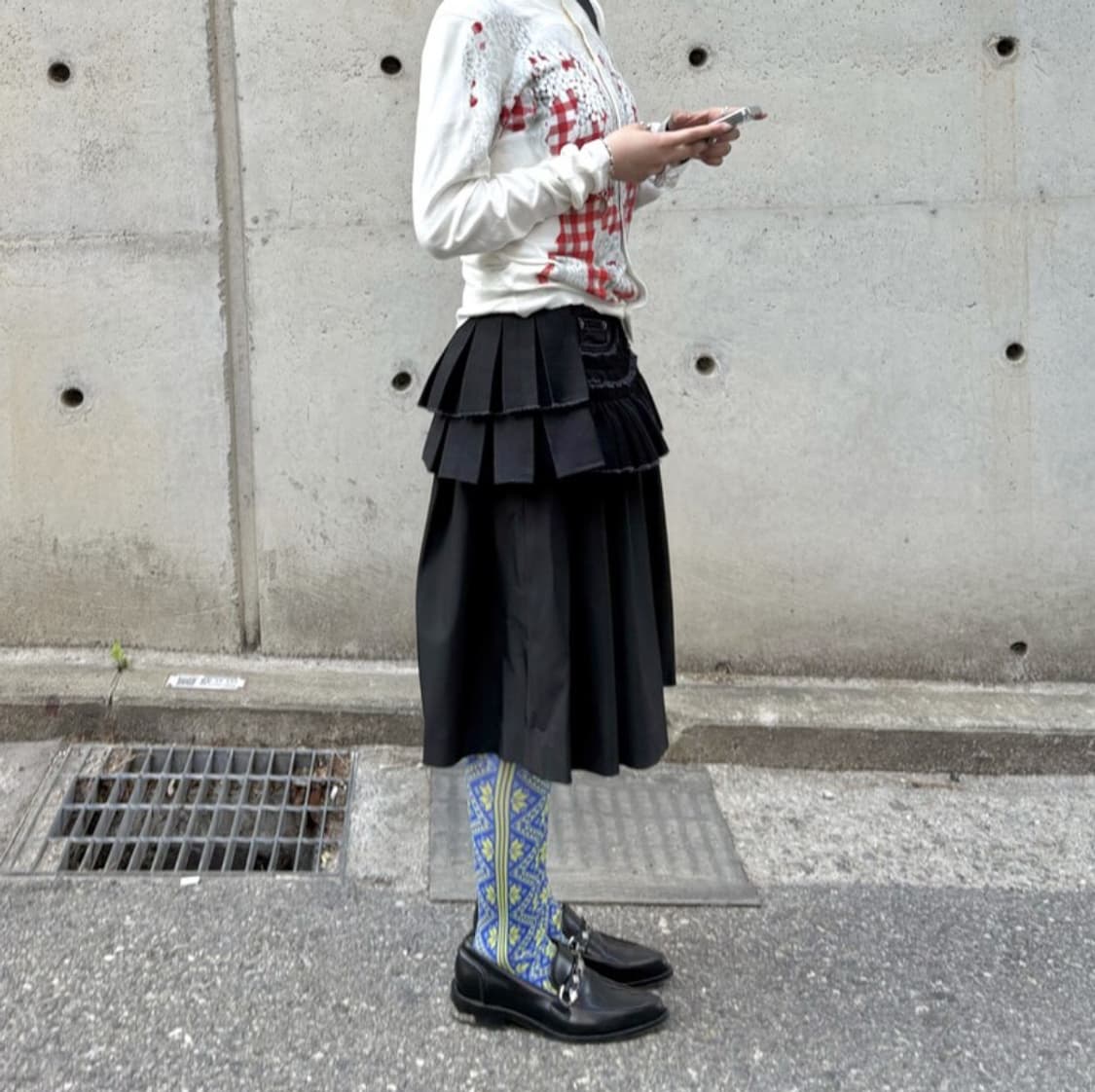 IDEFFUTS_levis remade frill belt (black 상품이미지3