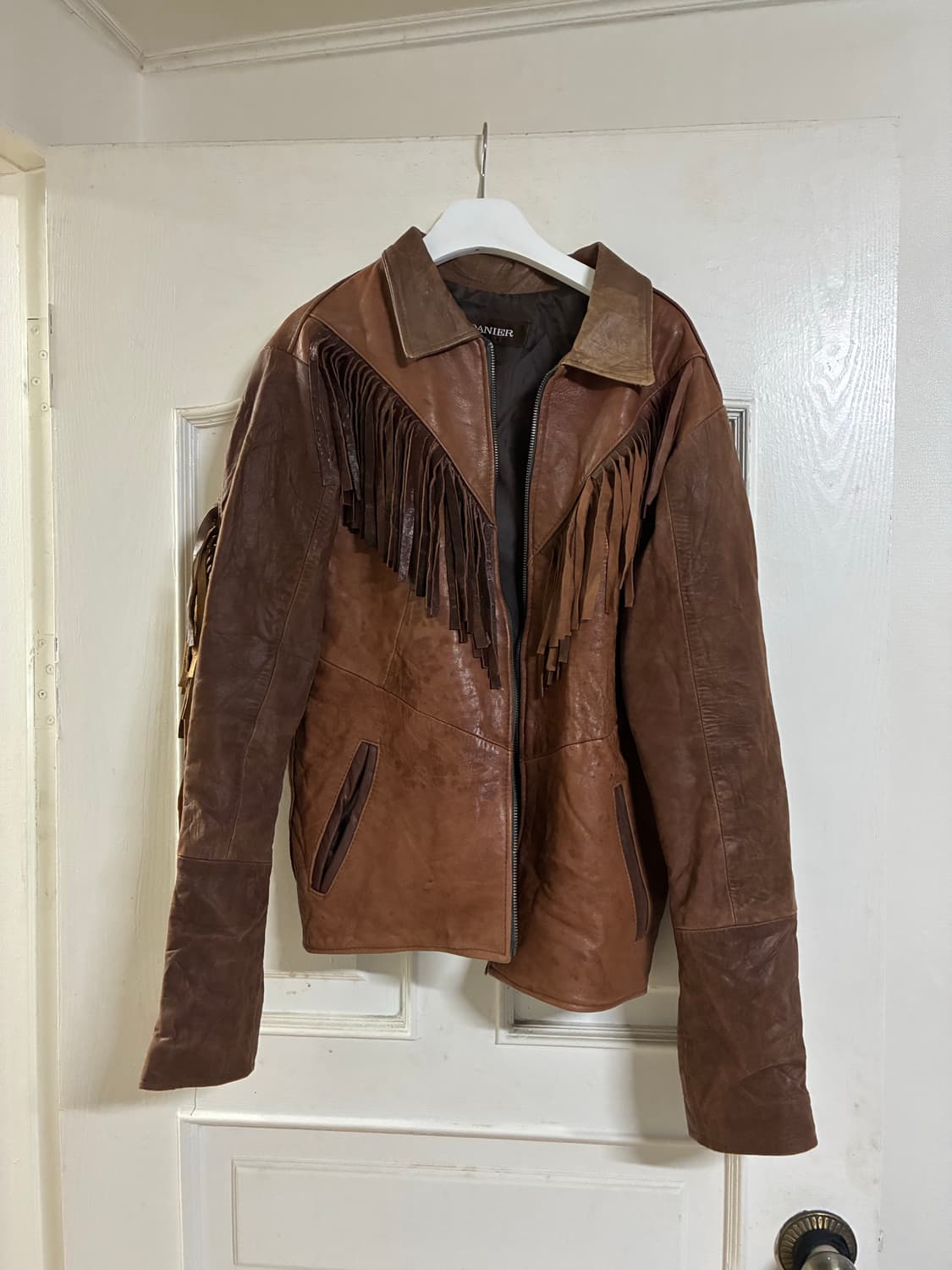 90s USA Danier 웨스턴 레더자켓 프린지 자켓 상품이미지5