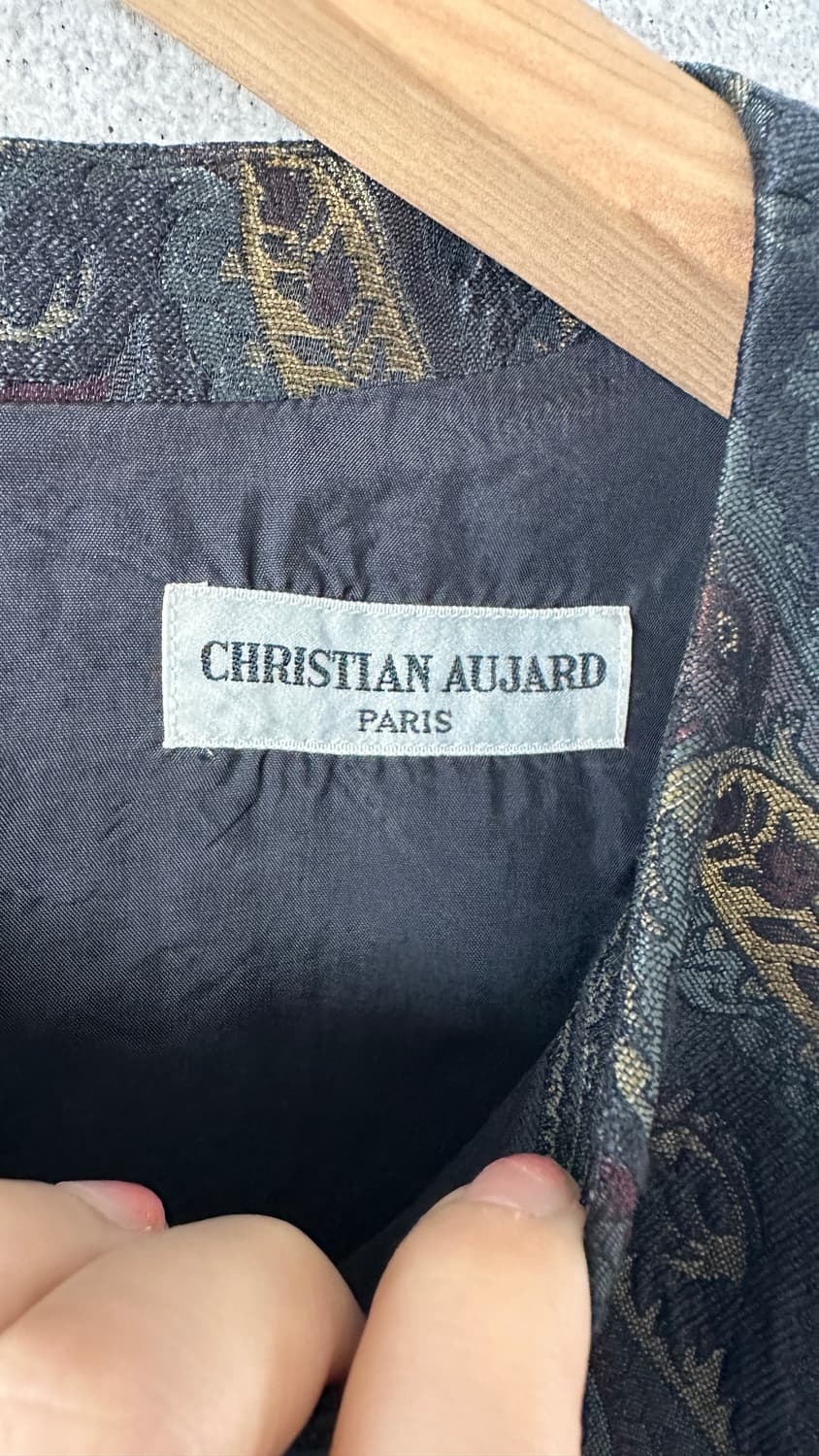 Christian aujard 크리스찬 오자르 자카드 원피스 일본제 상품이미지2