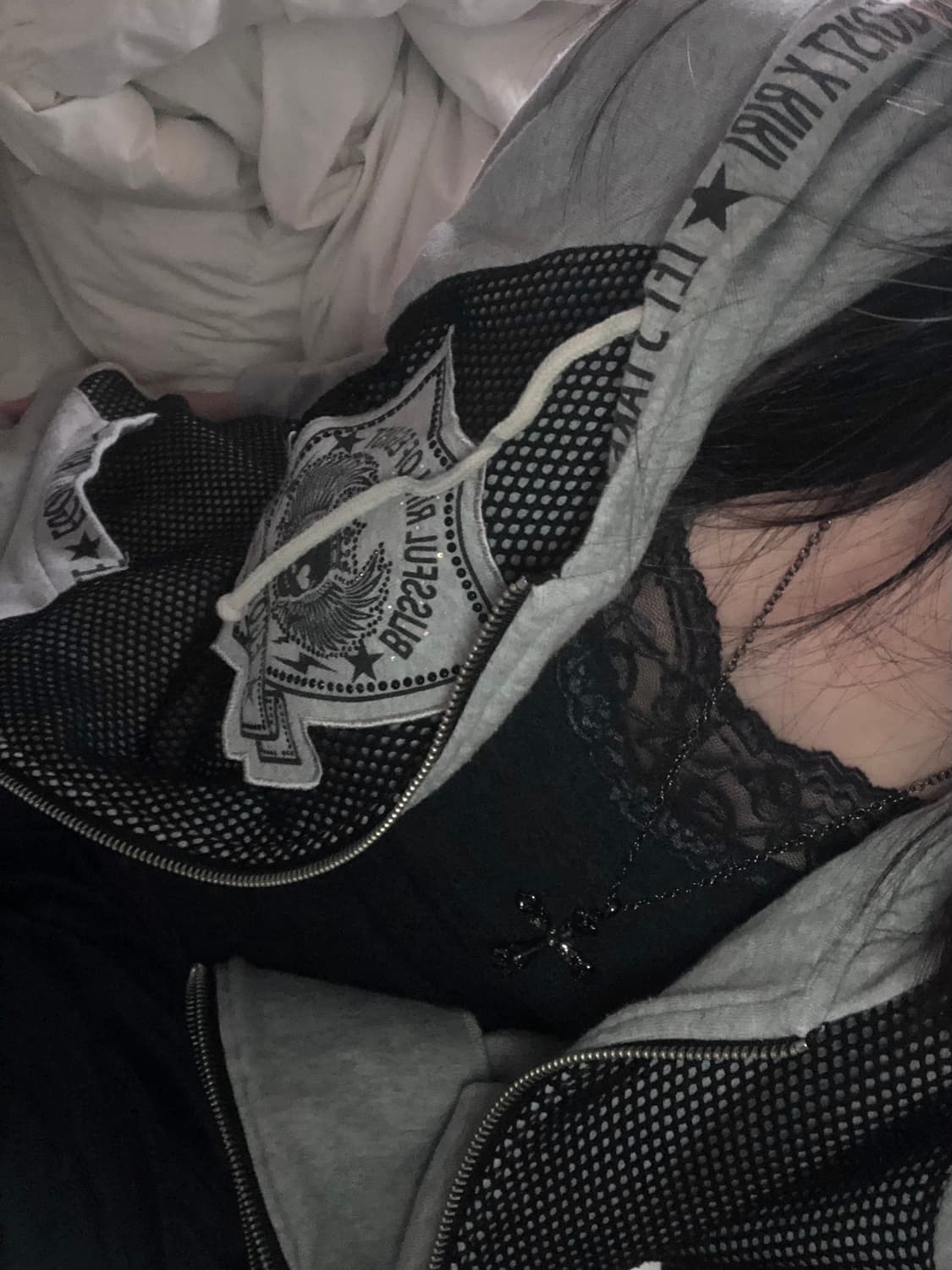 에고이스트 펑크 해골 후드집업 상품이미지3