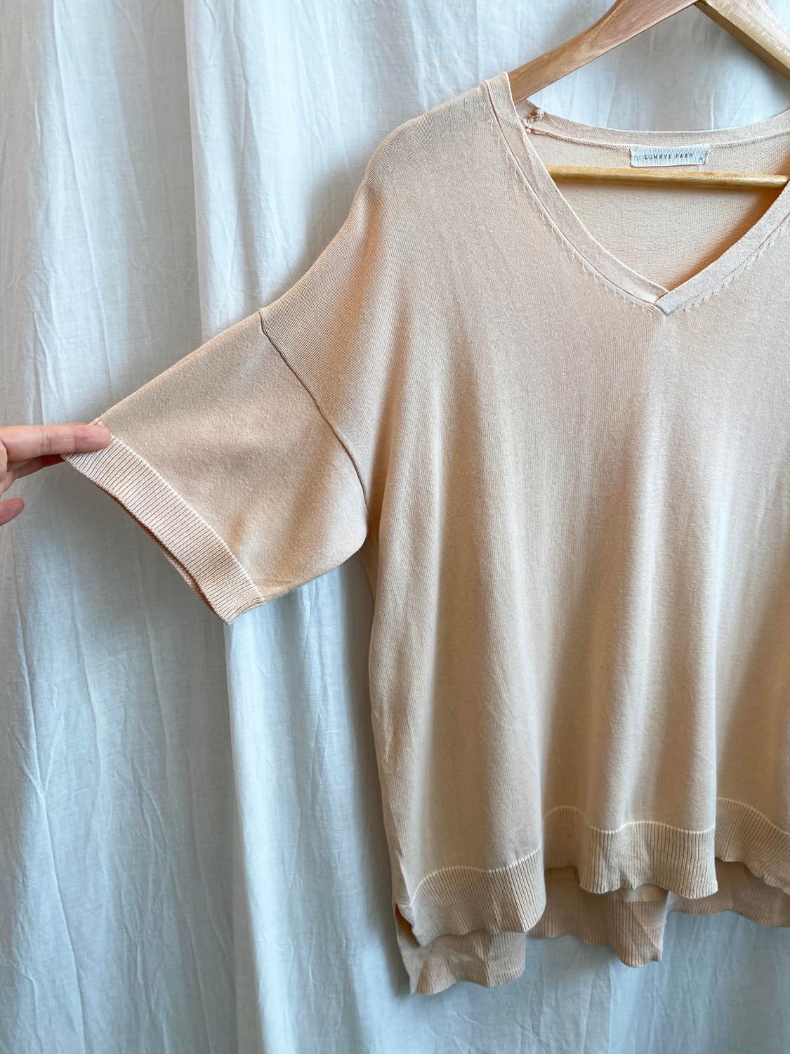 LOWRYS FARM 베이지 반팔니트탑(M) 상품이미지6