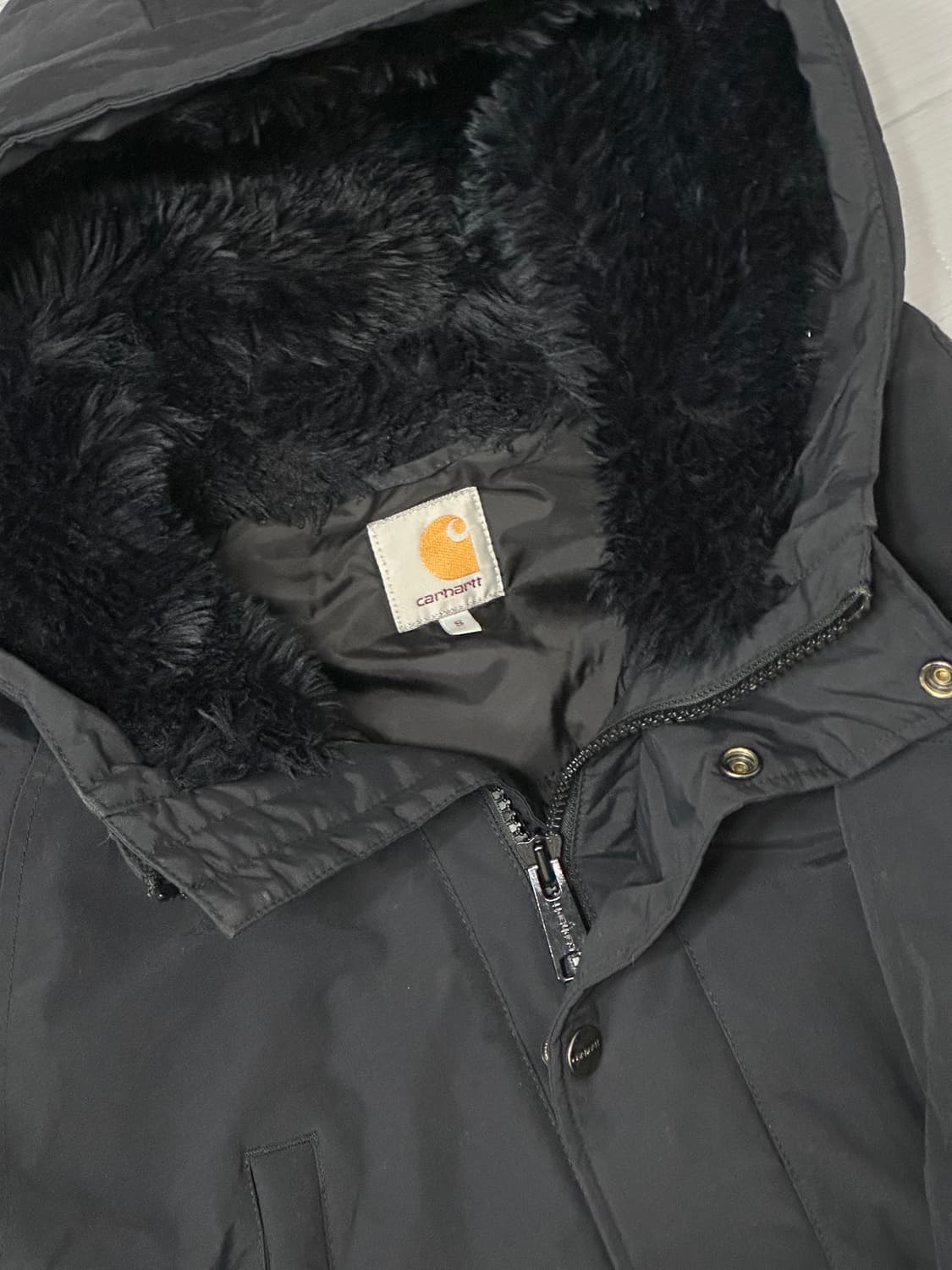 칼하트 점퍼 패딩 블랙 S 상품이미지6