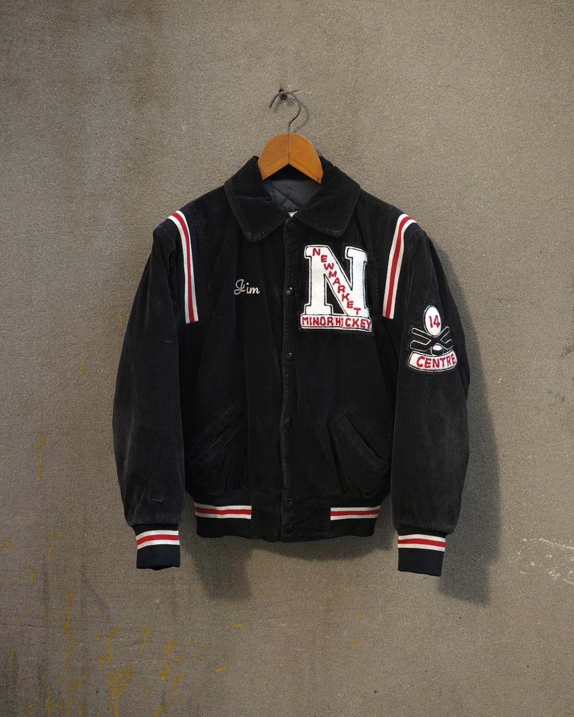 70s Newmarket minor hockey 코듀로이 레터맨 자켓 상품이미지1
