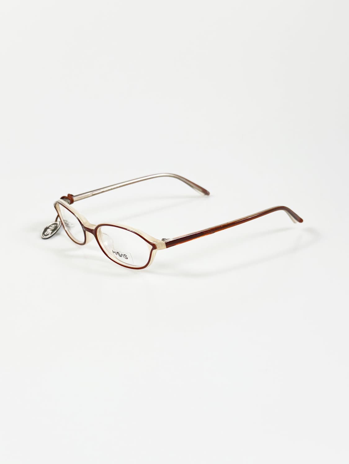 HAVIS 브라운&아이보리 뿔테 오벌 프레임 빈티지 안경 상품이미지3