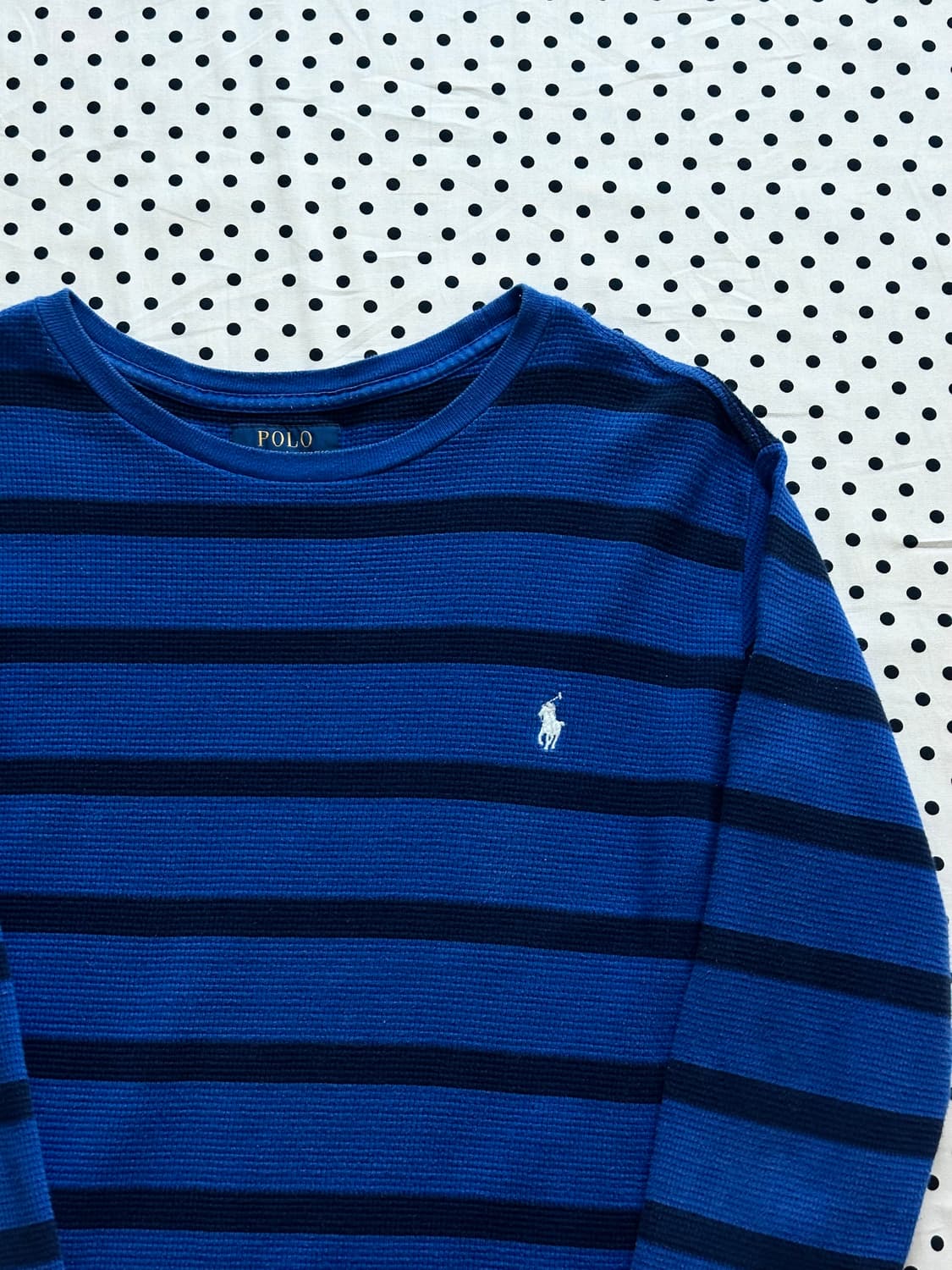 폴로 스트라이프 와플 롱 슬리브 상품이미지2