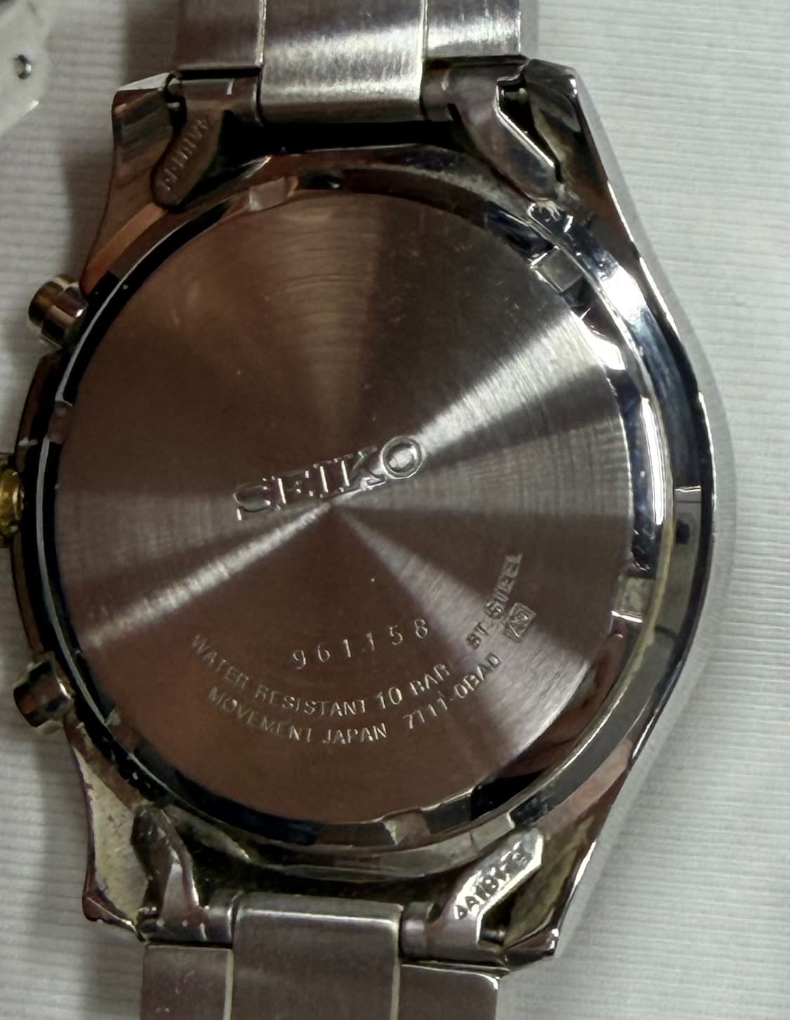 세이코 시계 크로노그래프 콤비 화이트골드 상품이미지5