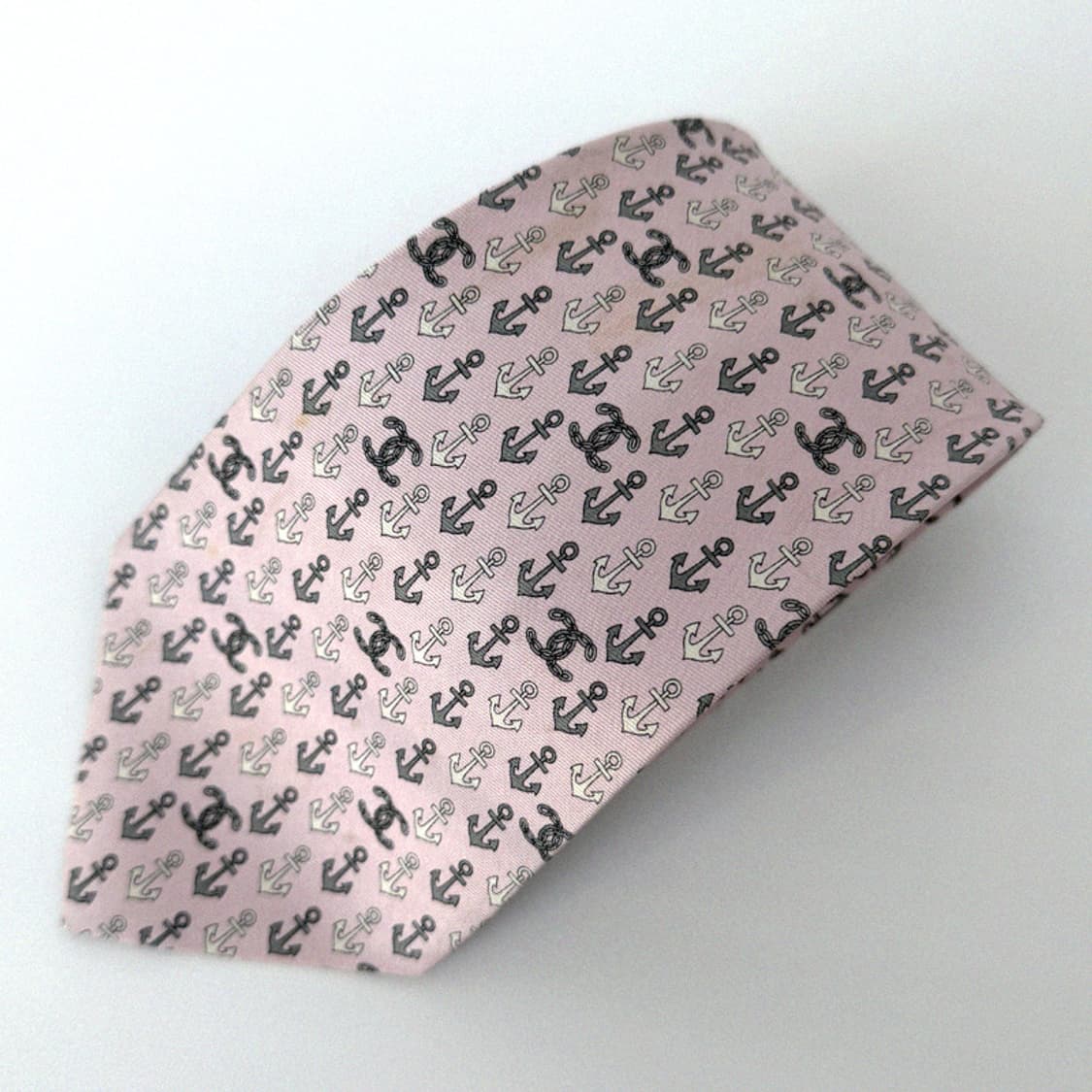 샤넬 빈티지 넥타이 (마린 닻 앵커 로고) 상품이미지2