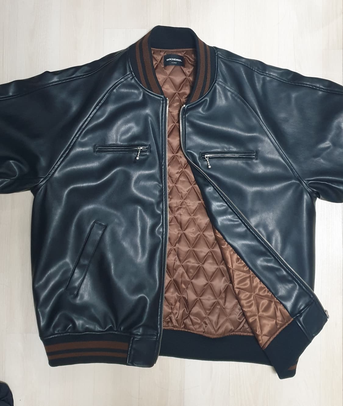 위켄더스 BOUTIQUE LEATHER JACKET (BLACK) 상품이미지6