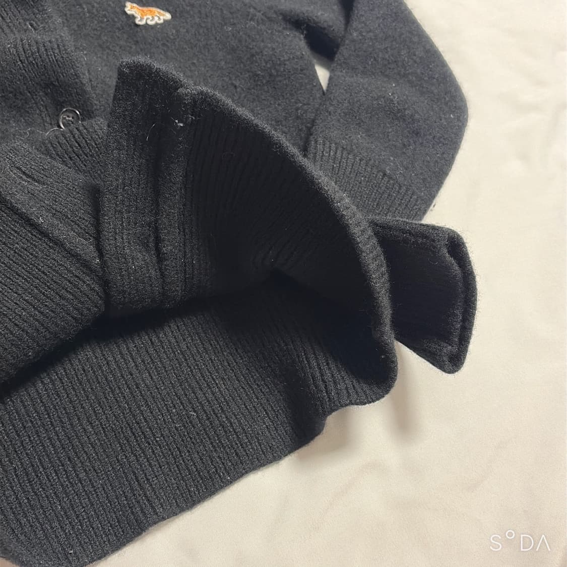 메종키츠네 폭스 패치 블랙 가디건 XS 상품이미지7