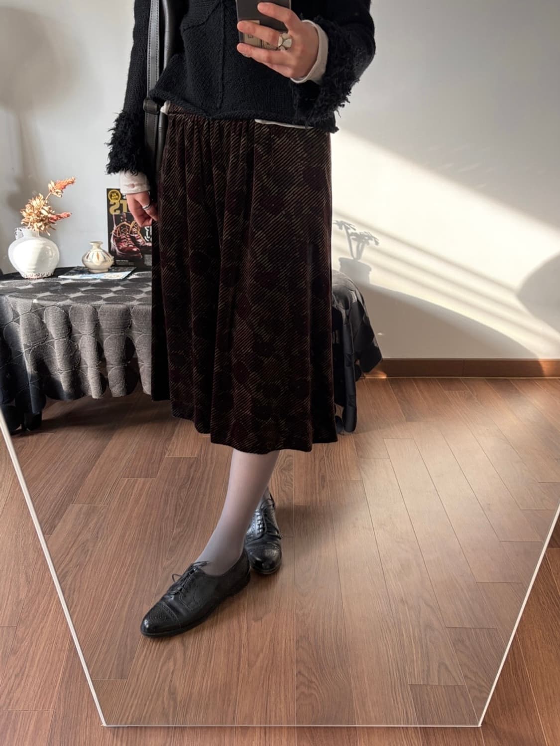 velour patterned skirt 상품이미지3