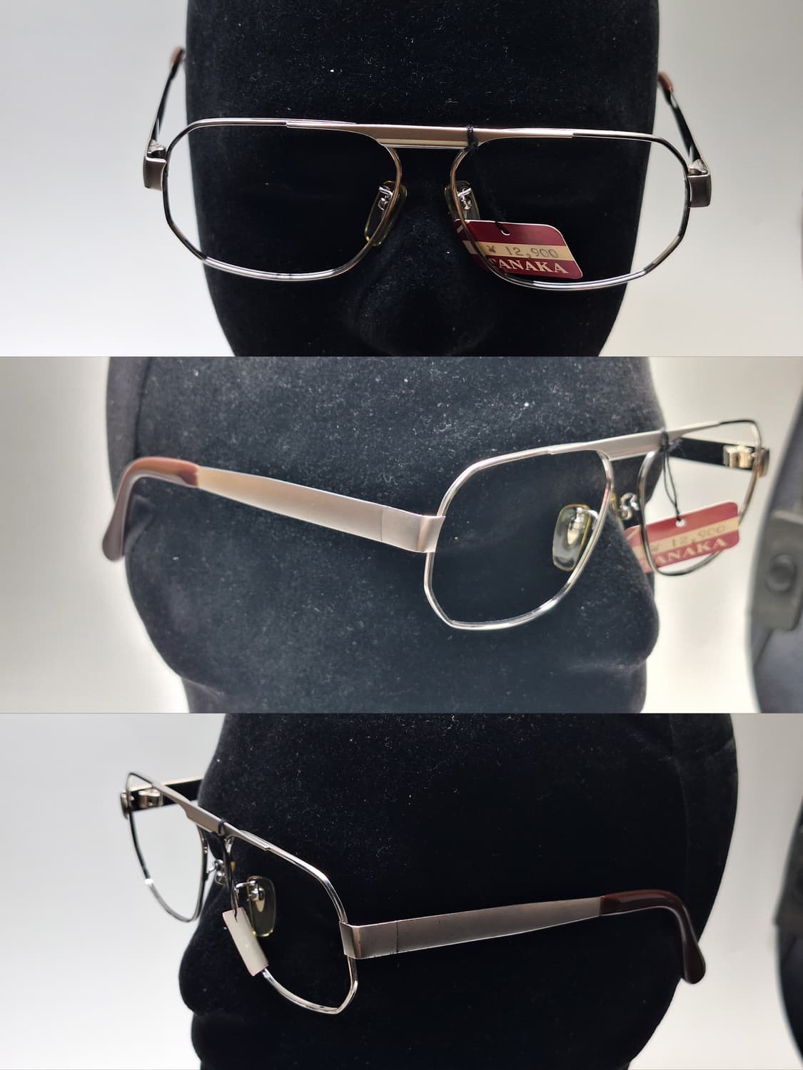80s 일본제 빈티지 데드스톡/TAIYO NO.500 선플래티늄 안경테 상품이미지7