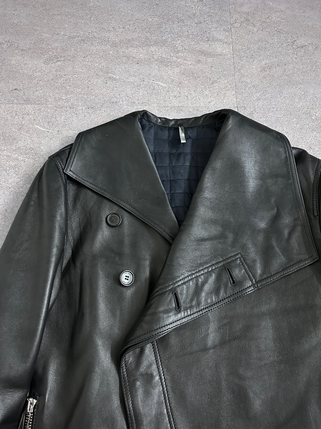 디올 옴므 09fw 비대칭 램스킨 자켓 상품이미지2